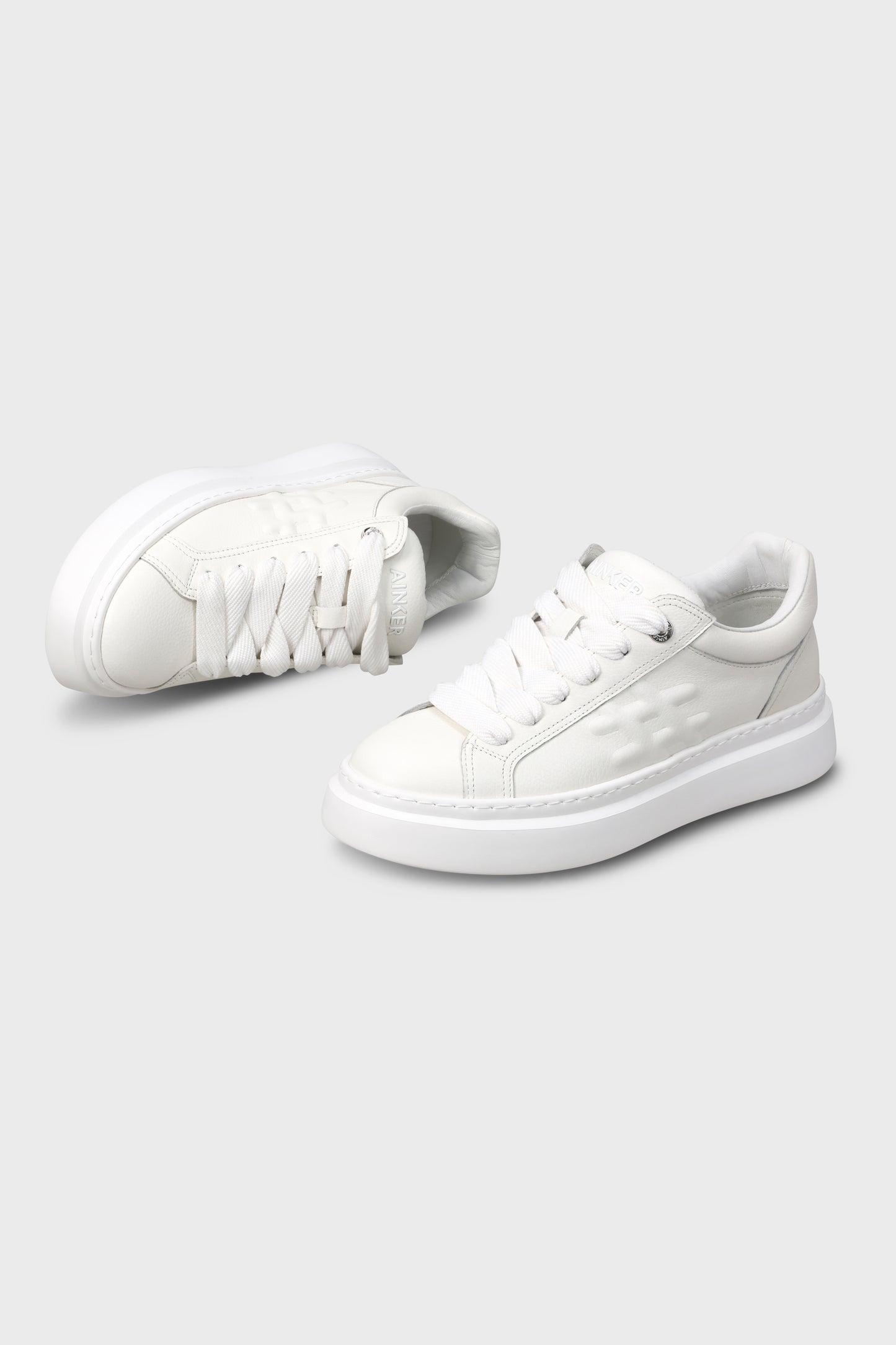 Drop Line White Leather