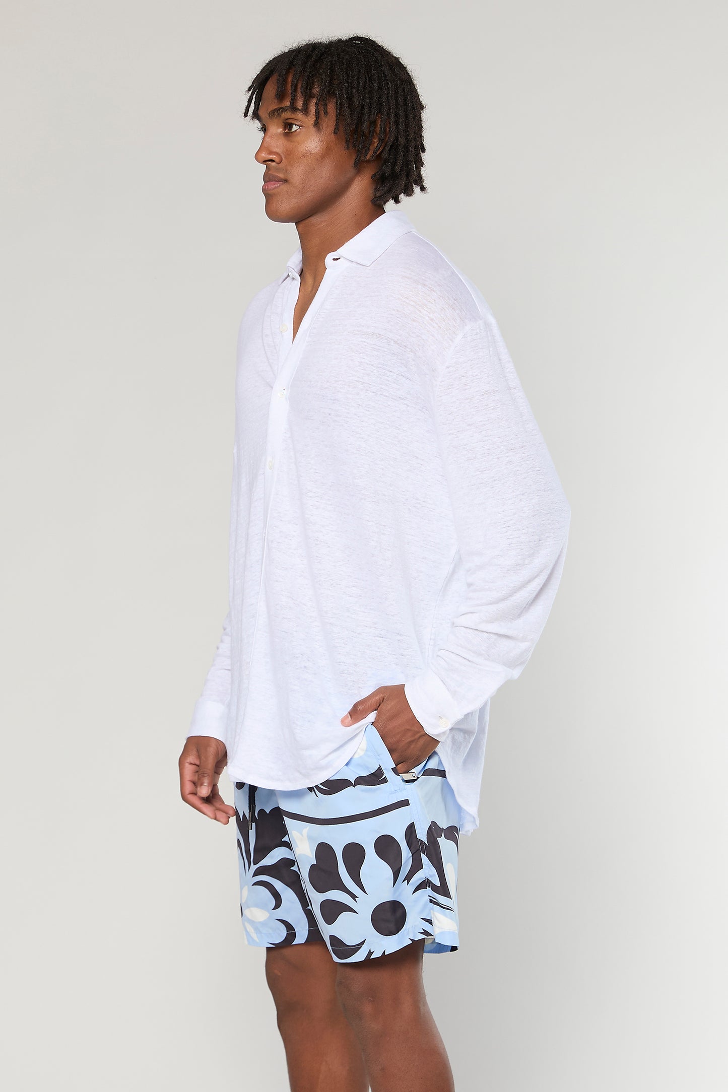 Flower 824 L.Blue Swimwear