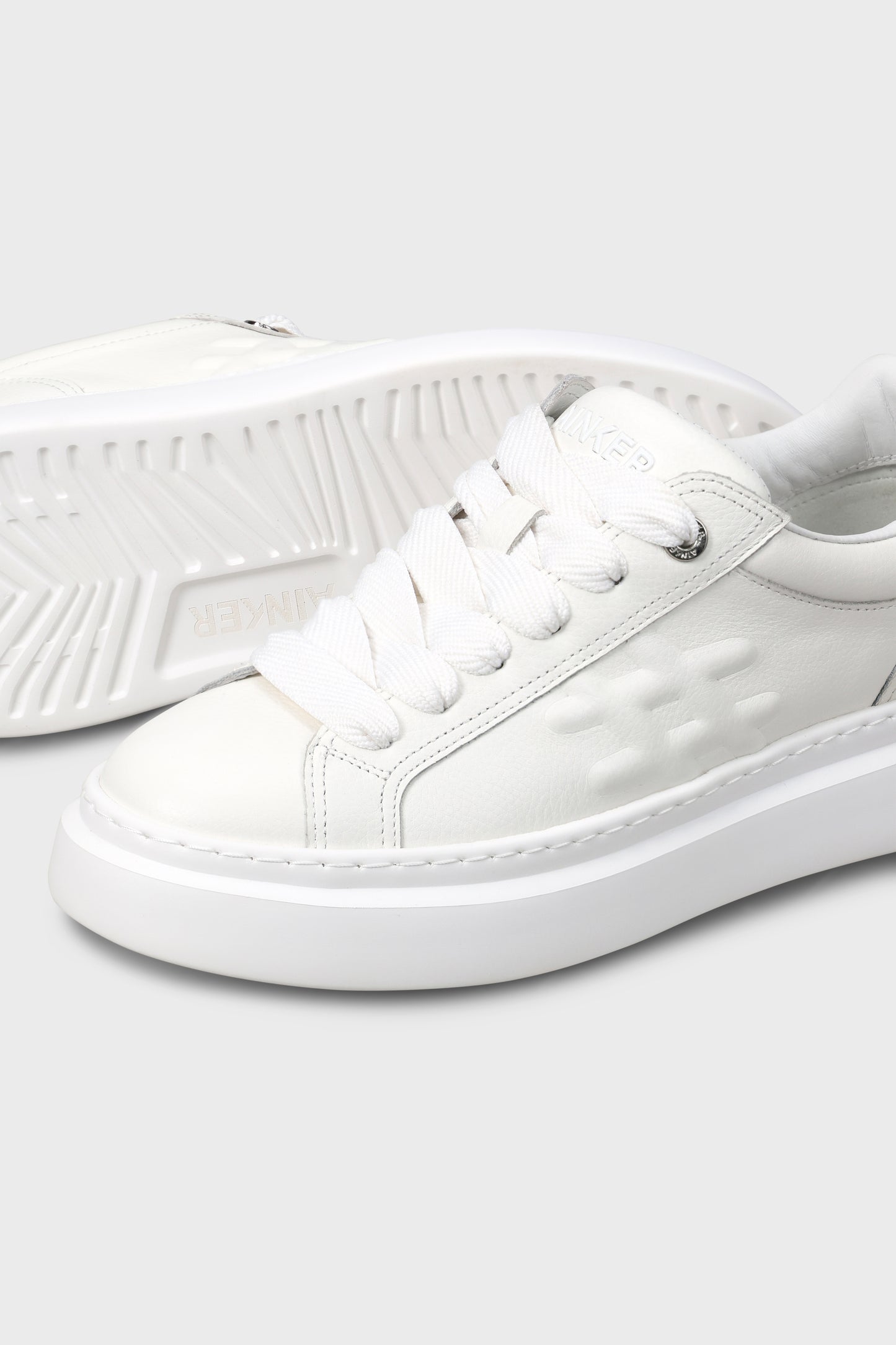 Drop Line White Leather