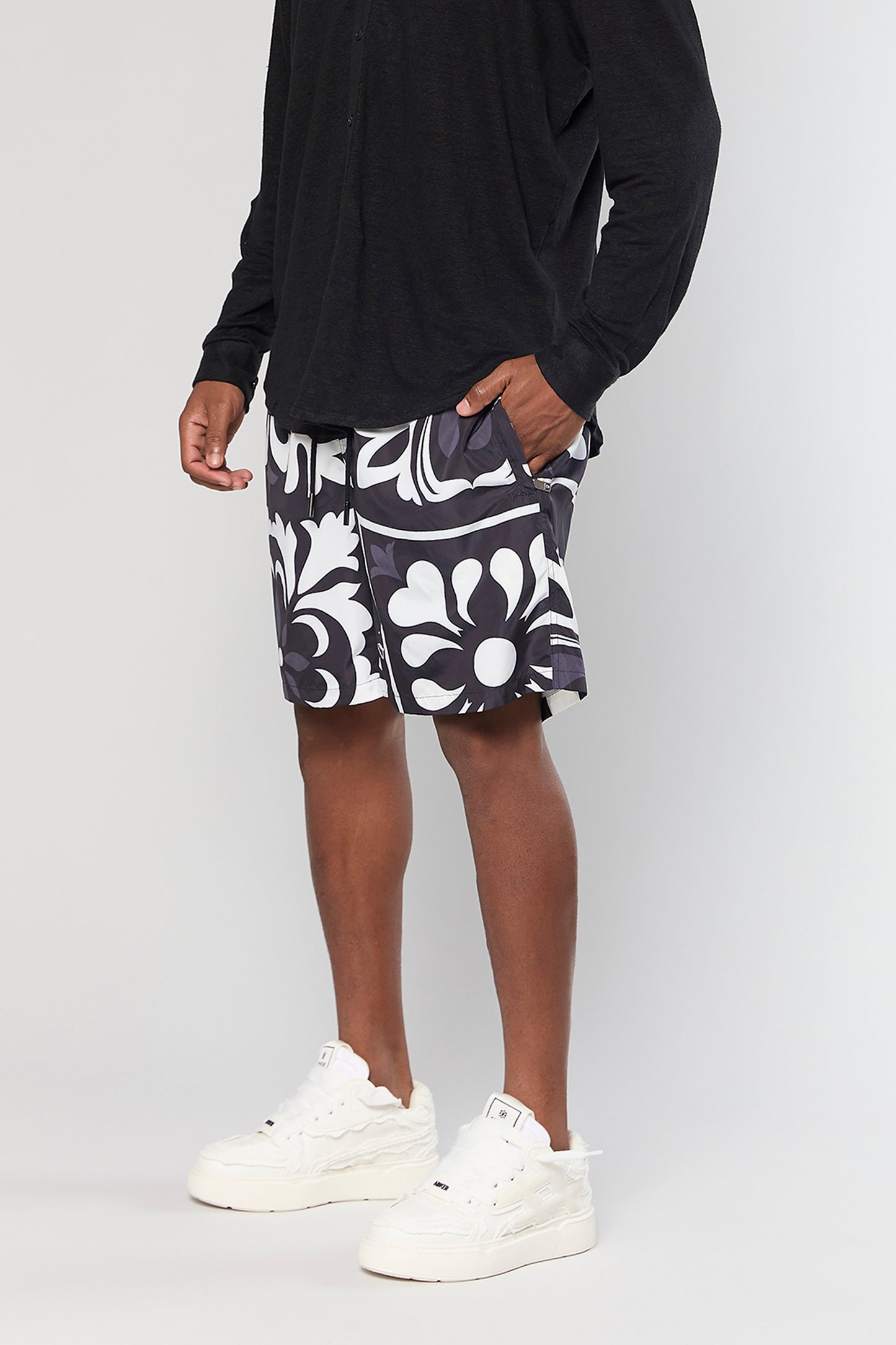 Flower 824 Black Swimwear