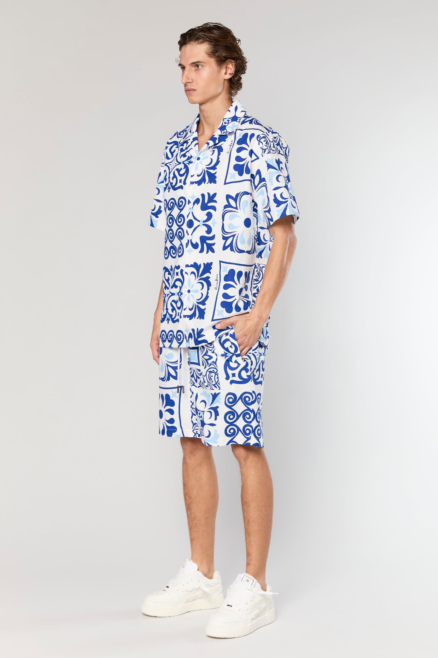 Cotton Poplin 840 Blue Shirt