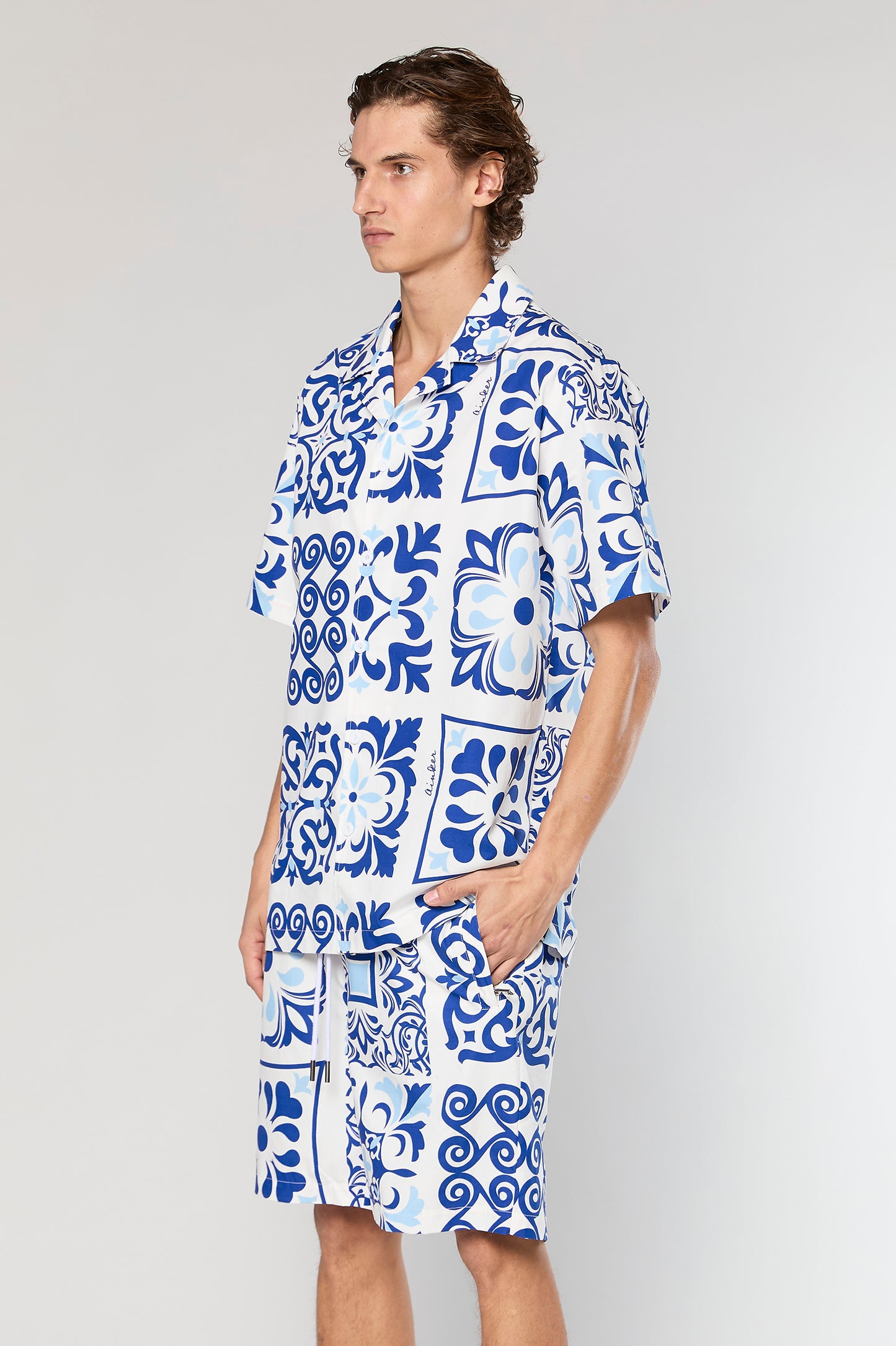 Cotton Poplin 840 Blue Shirt
