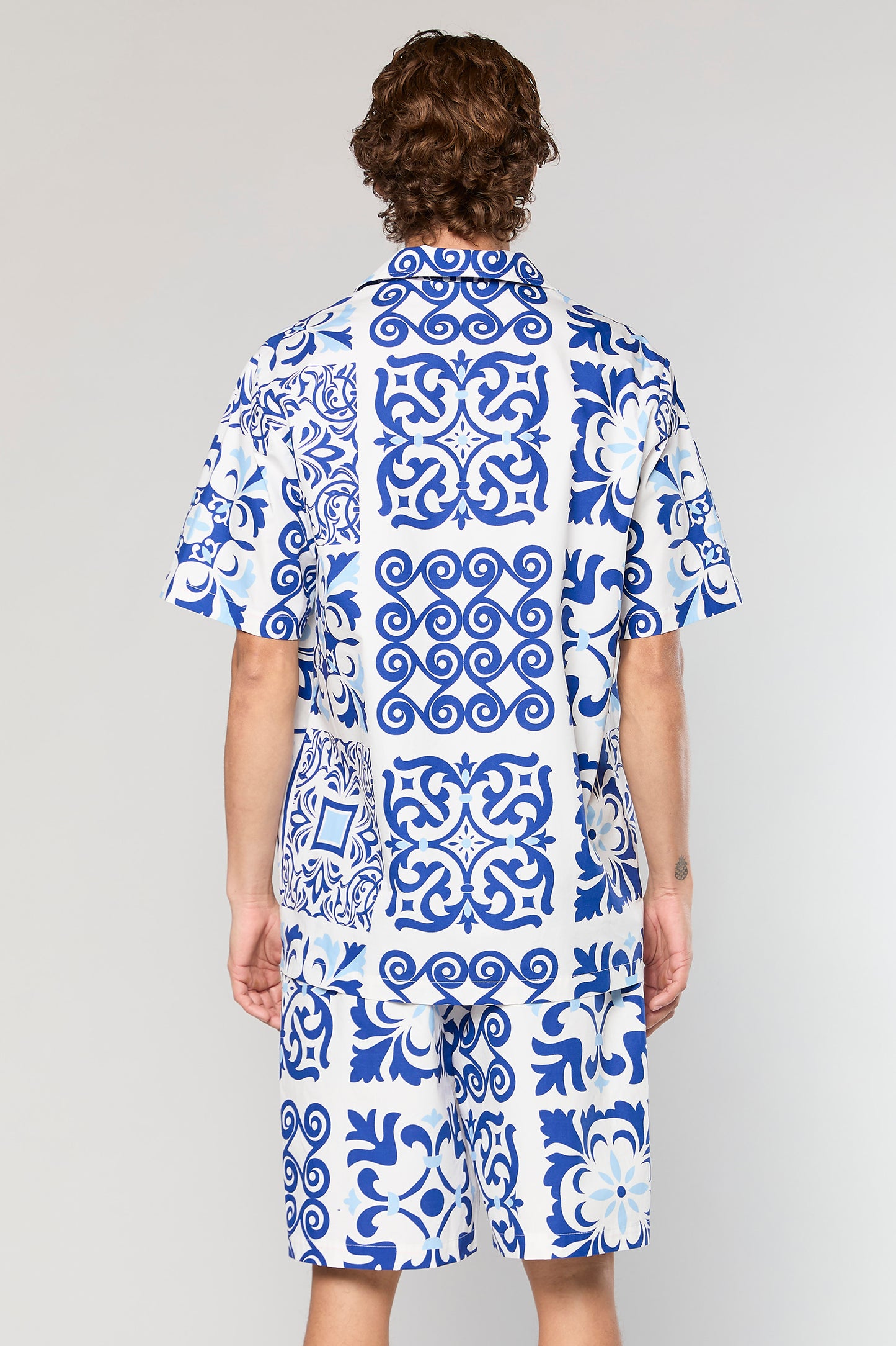 Cotton Poplin 840 Blue Short