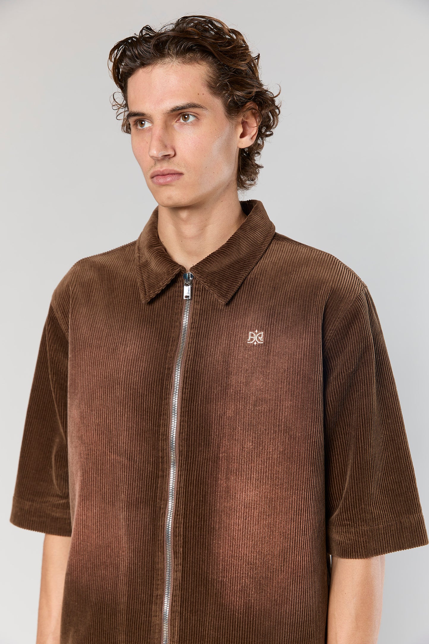 Wash Corduroy 708 Brown Short Jacket