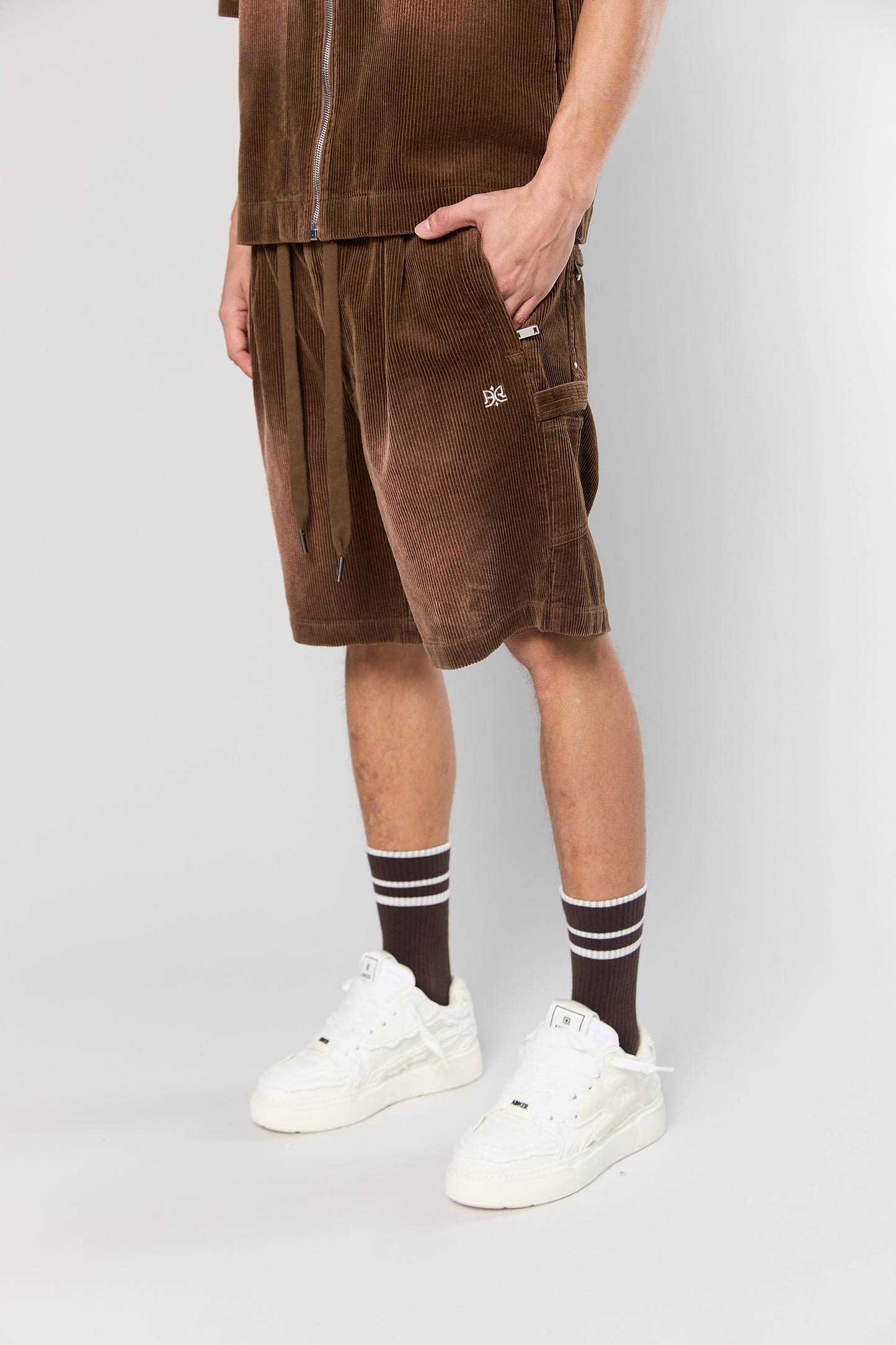 Wash Corduroy 708 Brown Short