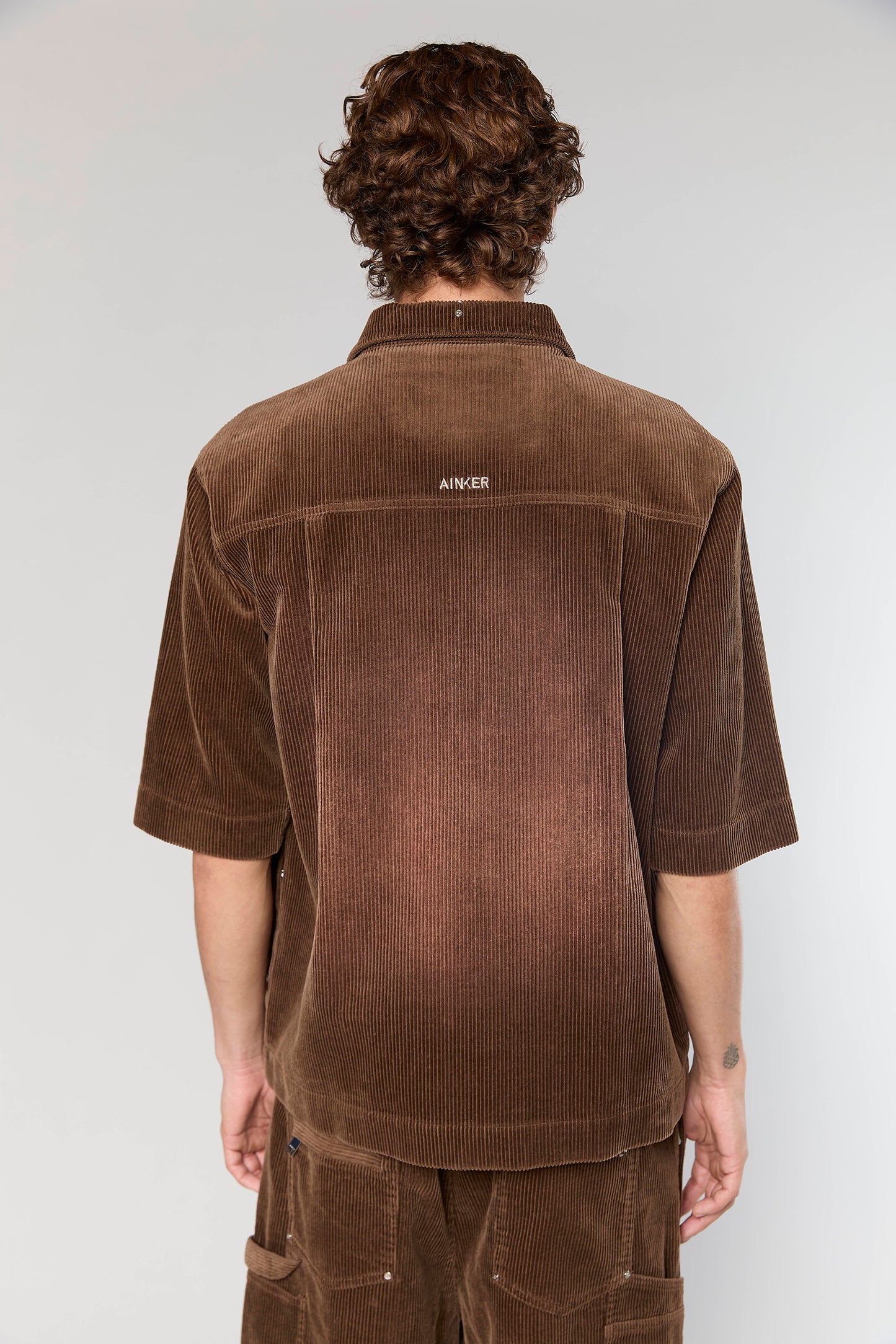 Wash Corduroy 708 Brown Short Jacket