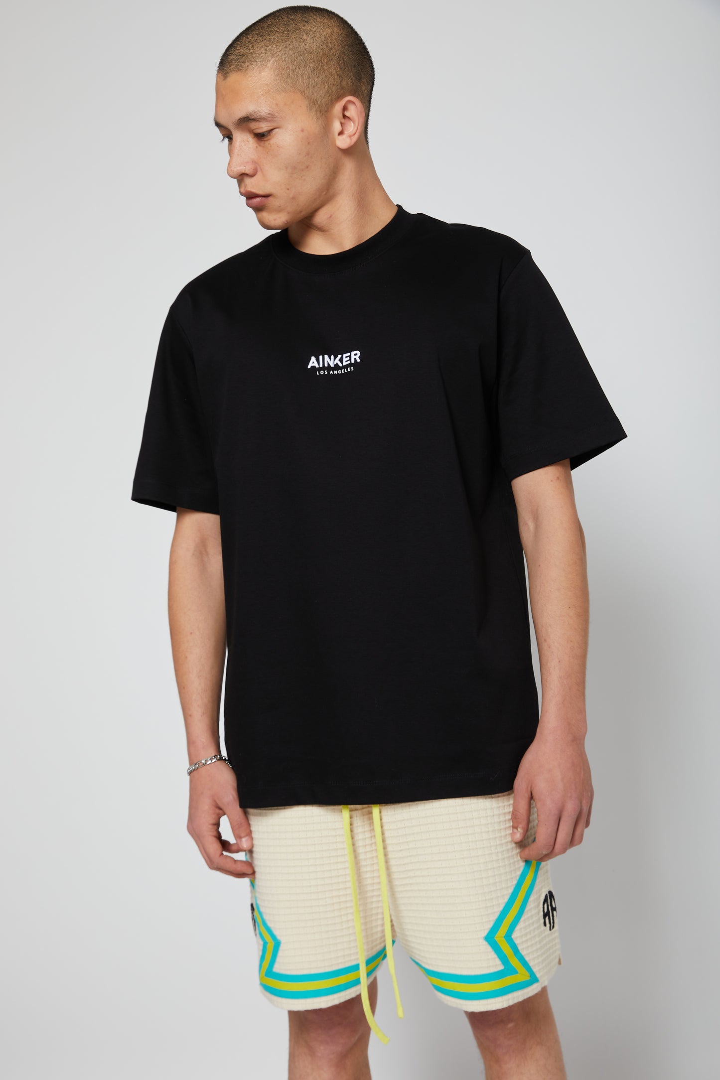 Ainker BLACK MERCERISE T-SHIRT