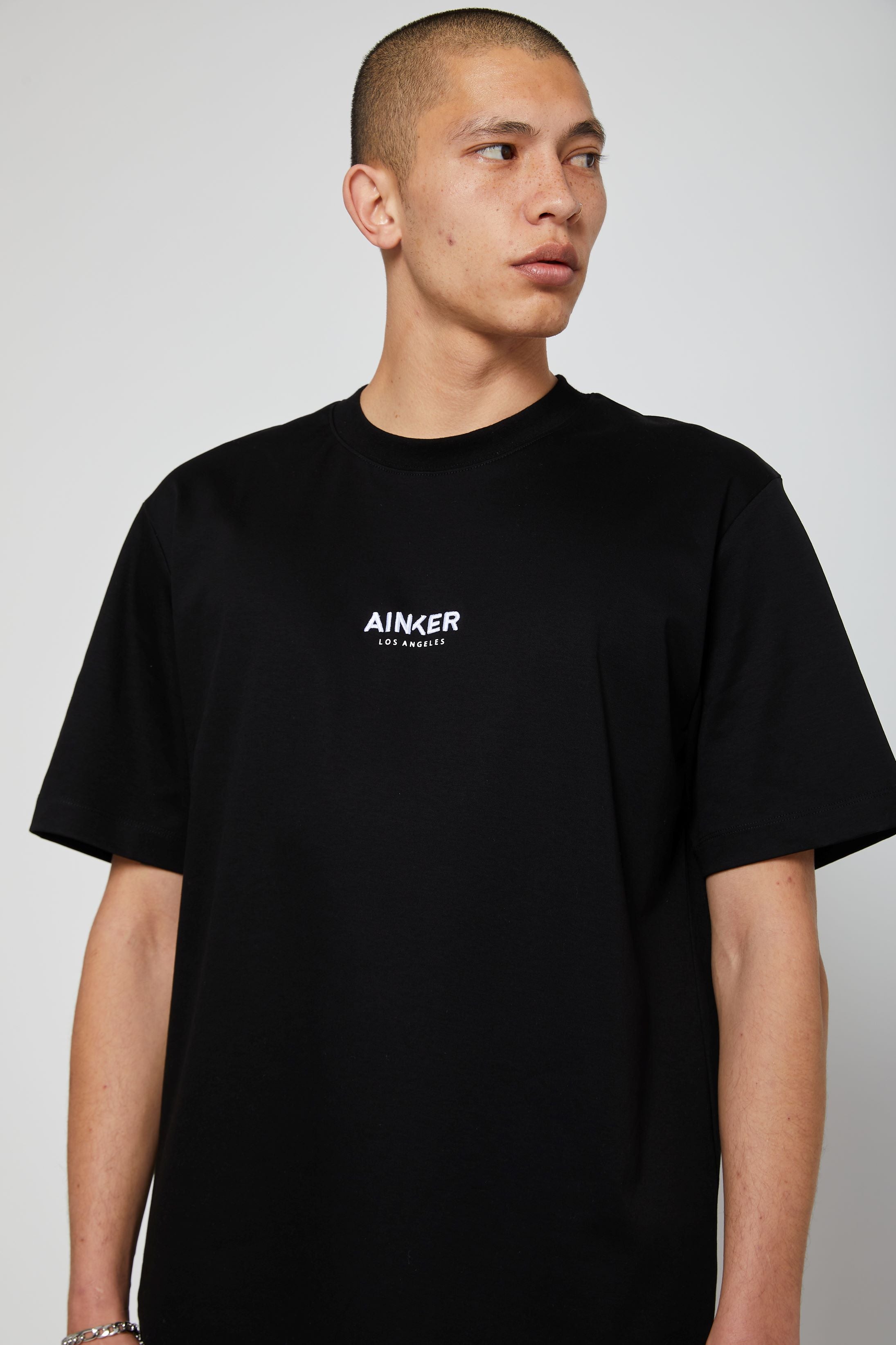 Ainker Black Mercerize T-Shirt