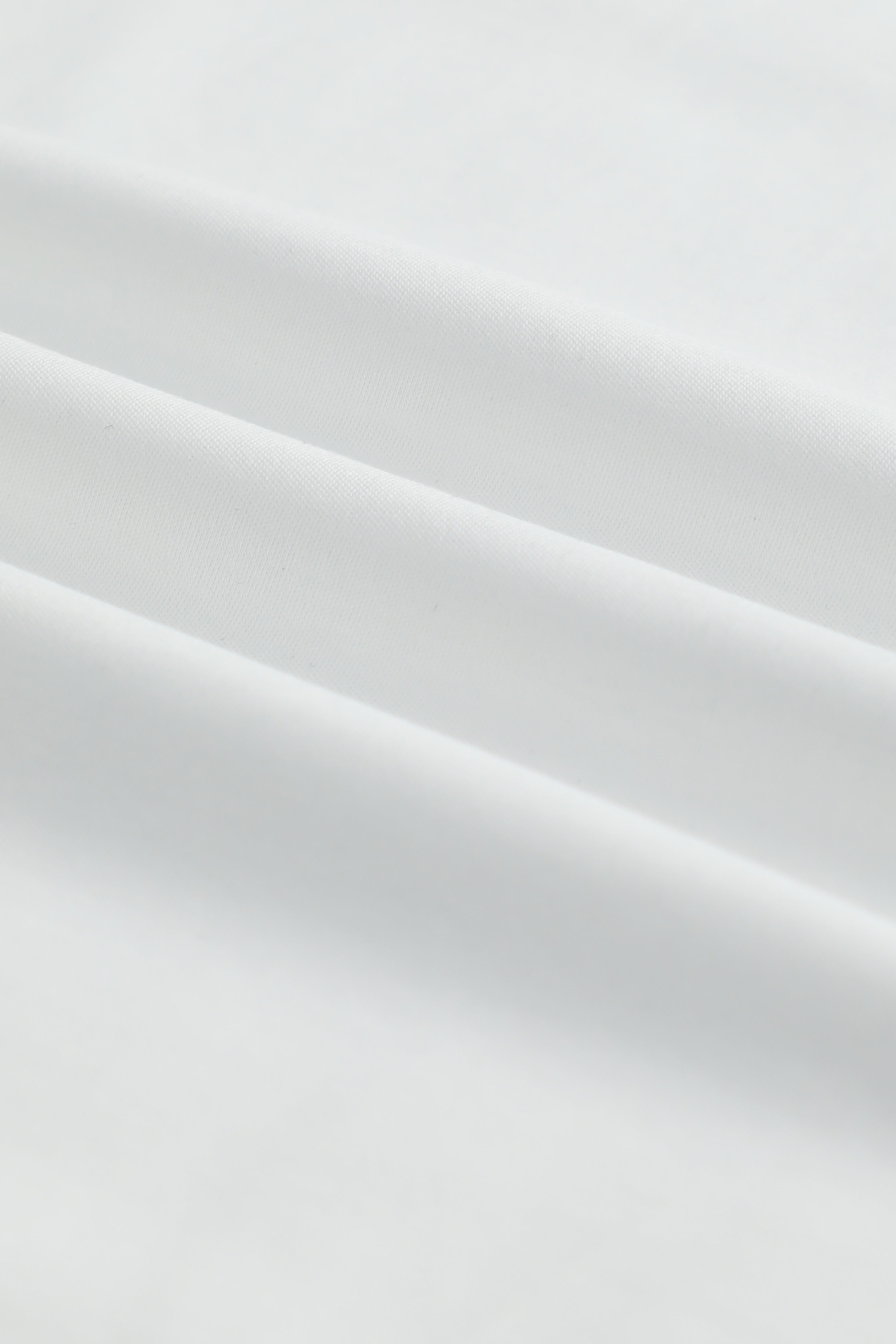 Mercerized 538 Long White T-Shirt