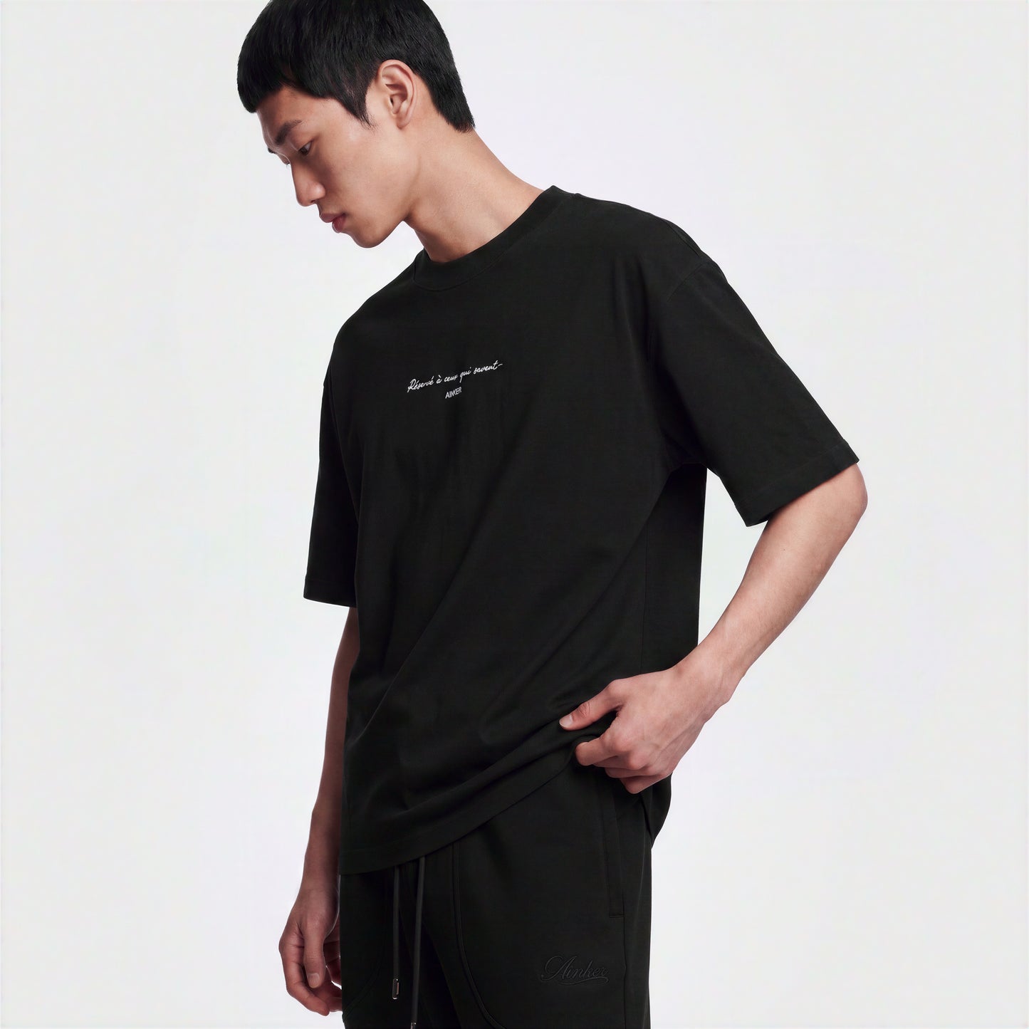 Cotton 1035 Black T-Shirt