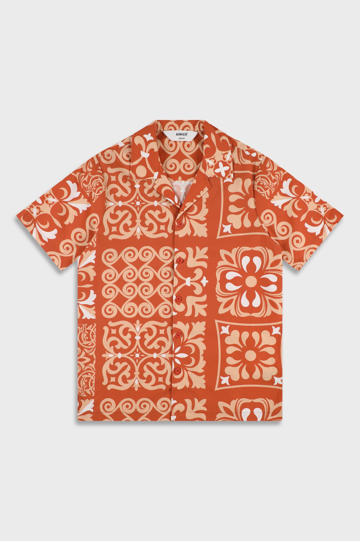 Cotton Poplin 840 Terracotta Shirt