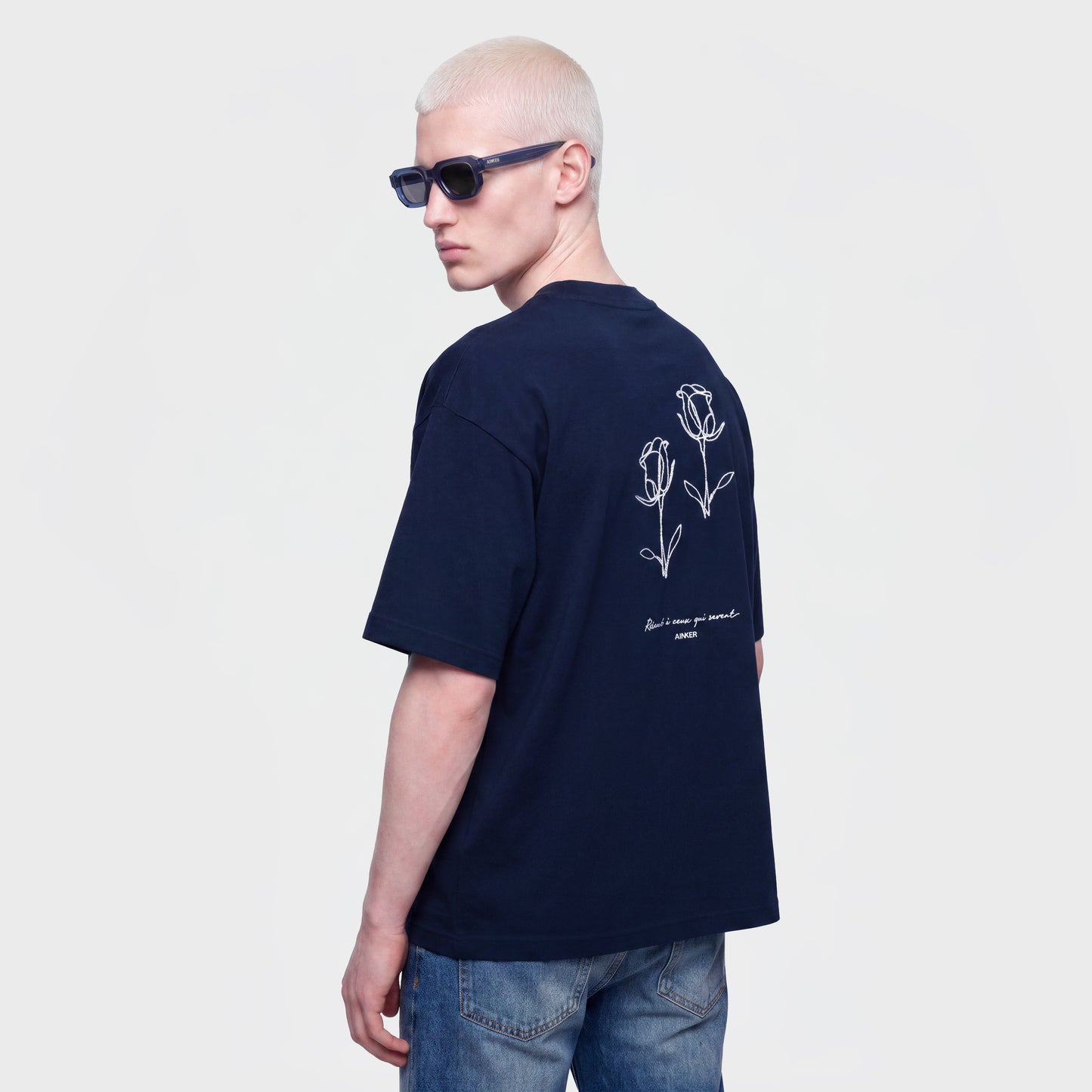 Cotton 1035 Navy T-Shirt