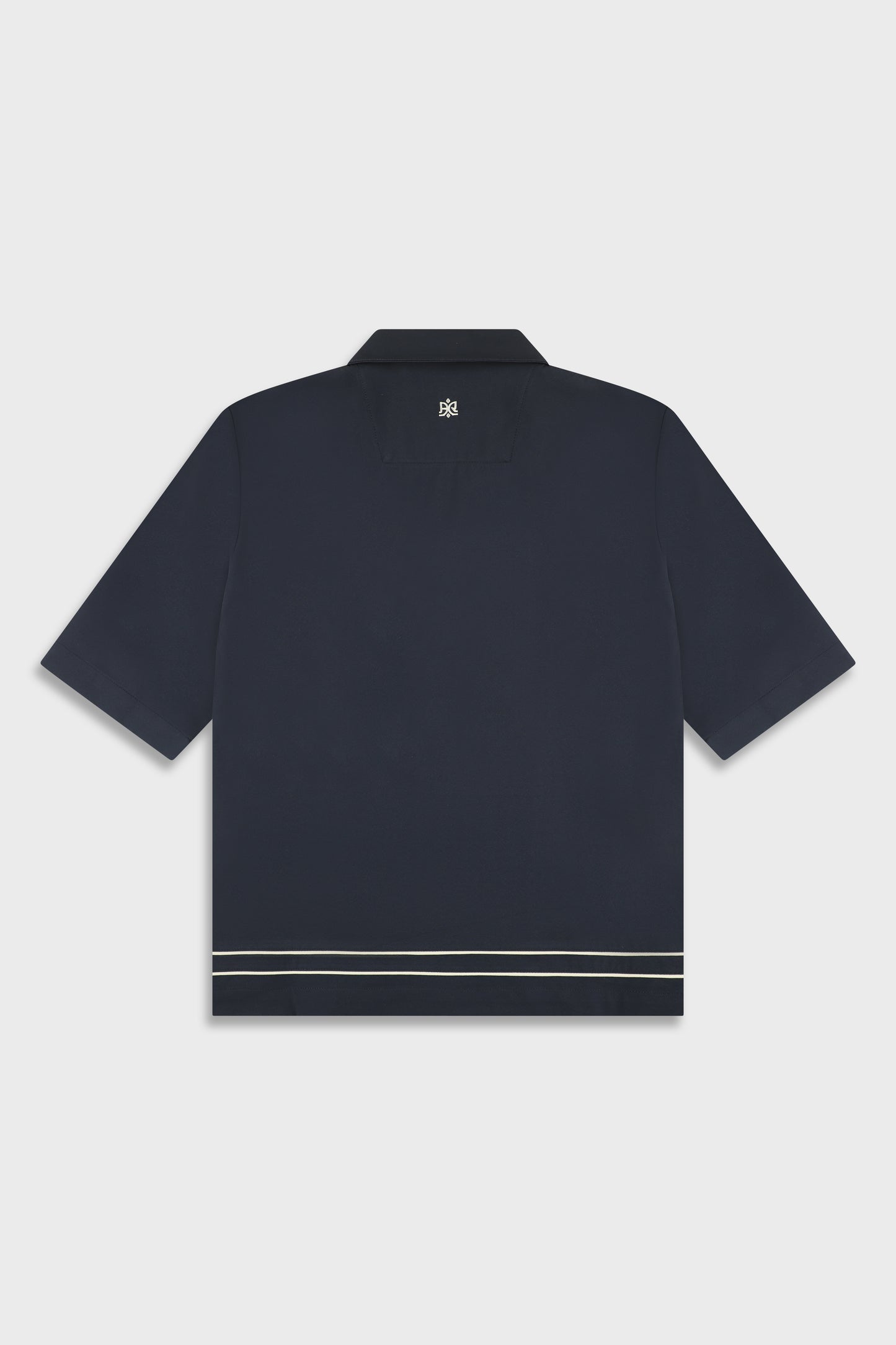 Tech 801 Navy Short Button Shirt