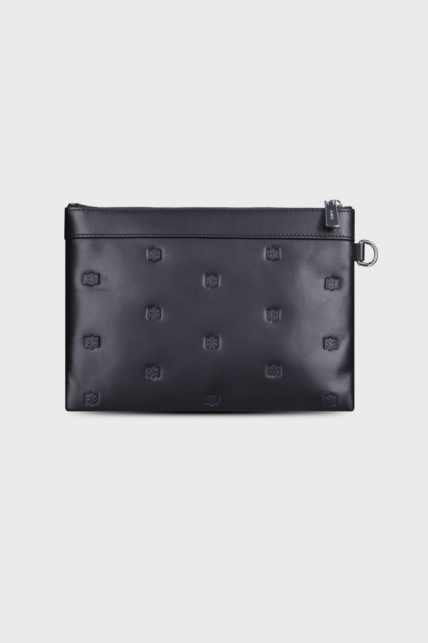 Black Logo 815 Clutch Leather Bag