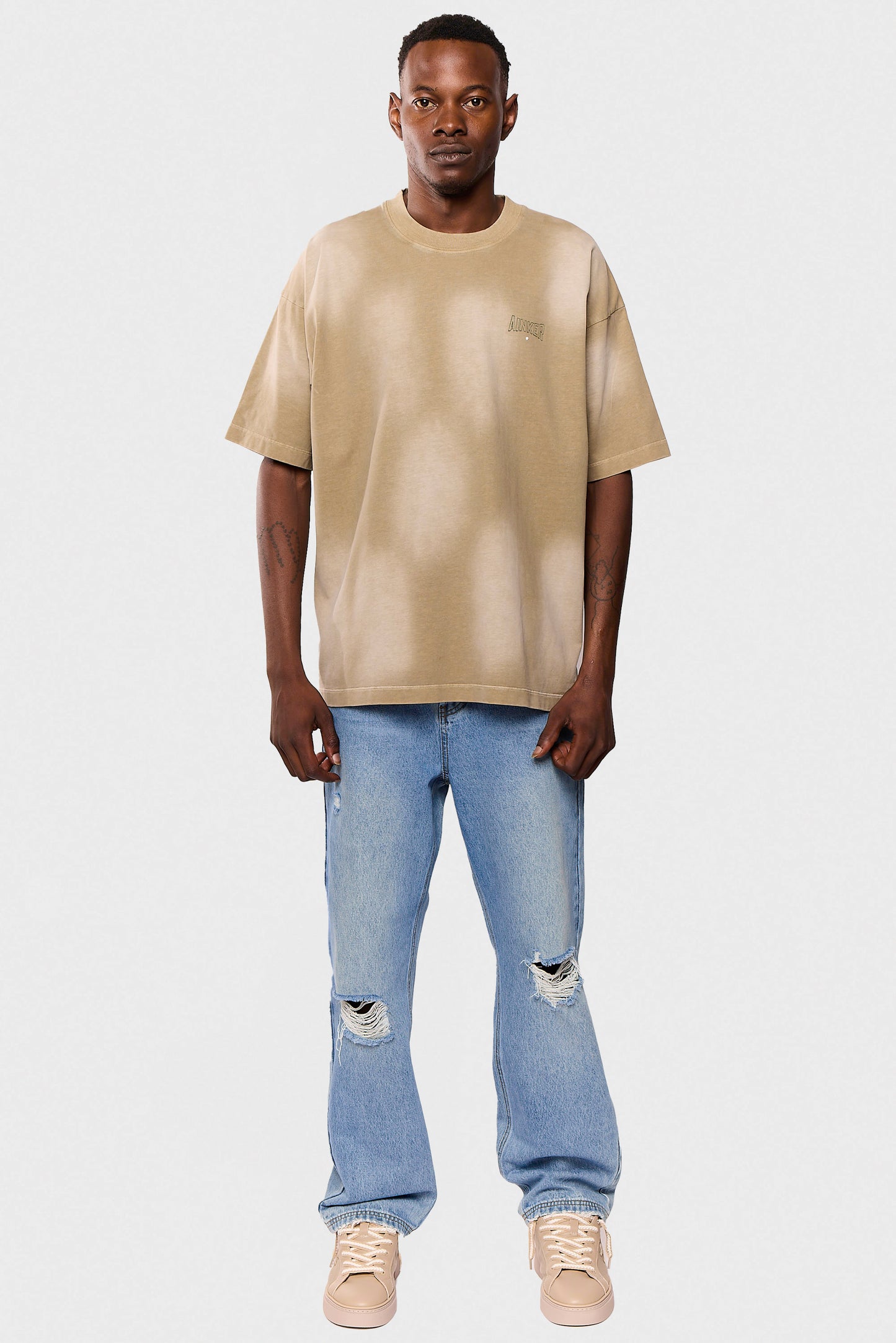 Cotton Wash 717 Mocha T-Shirt