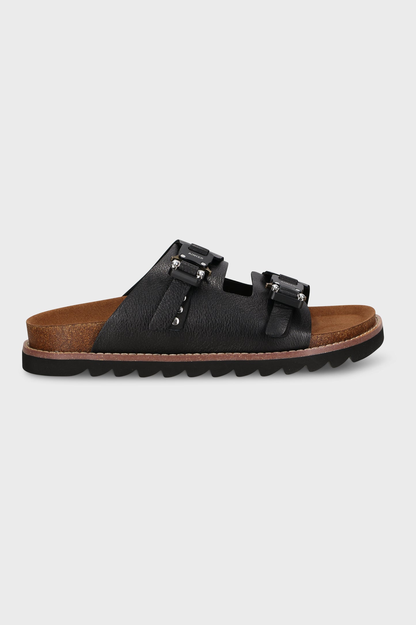 Swish Buckle Black Leather