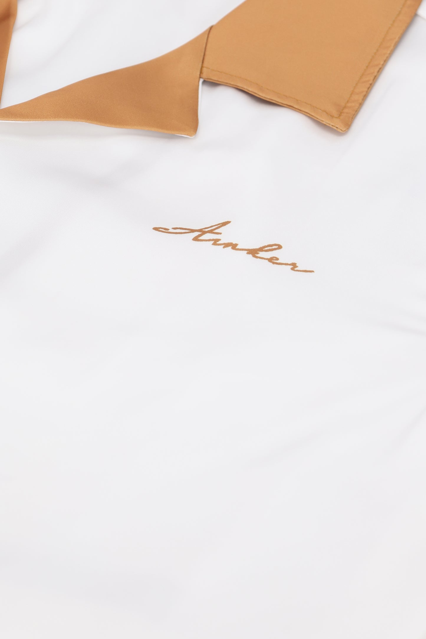 Satin 841 White/Orange Shirt