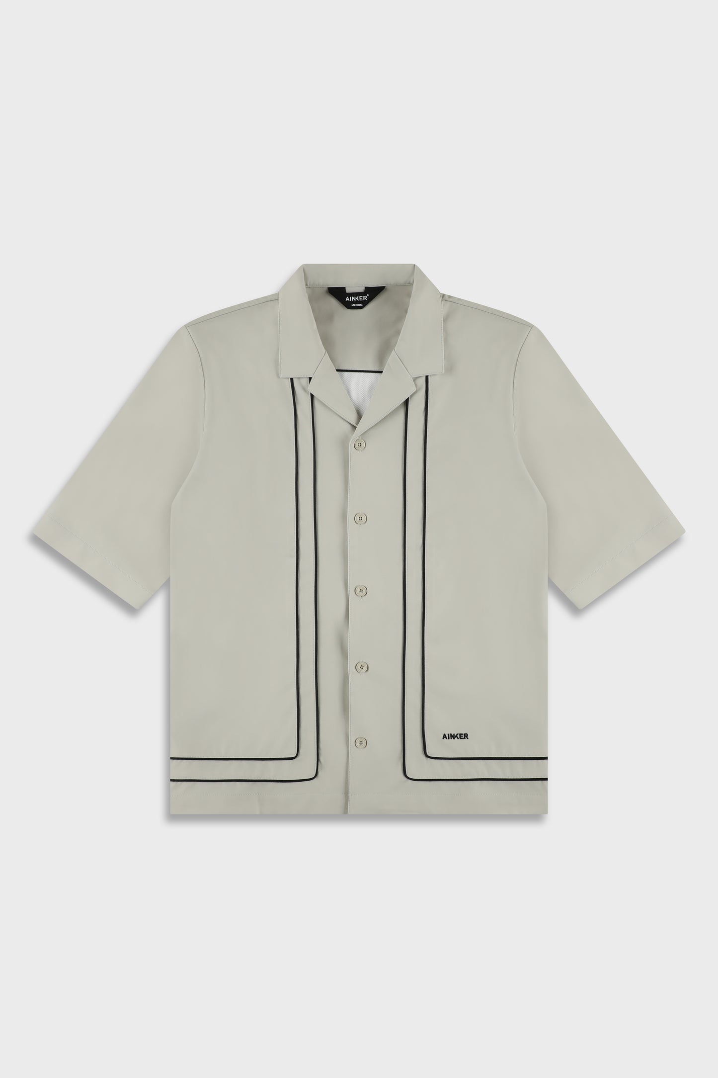 Tech 801 Off-White Short Button Shirt