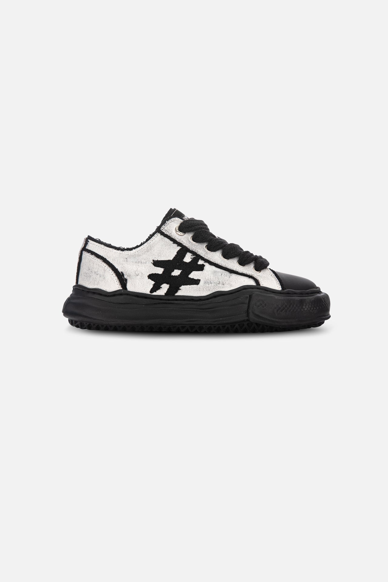 Super Ball White/Black Canvas Sneakers