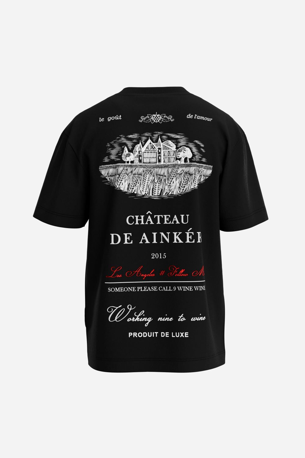 AINKER BLACK CHATEAU T-SHIRT