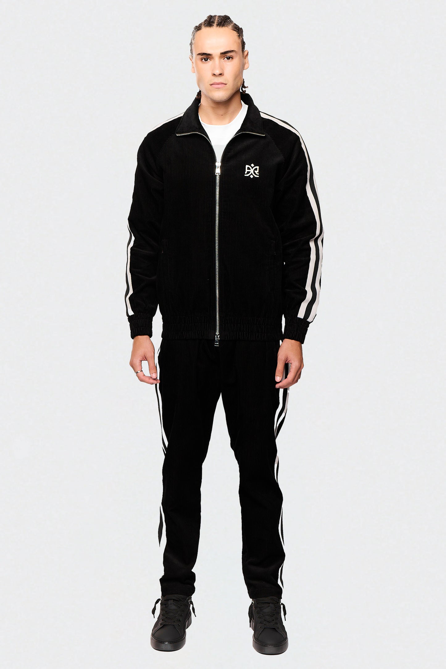 Corduroy Bands 619 Black Jogger