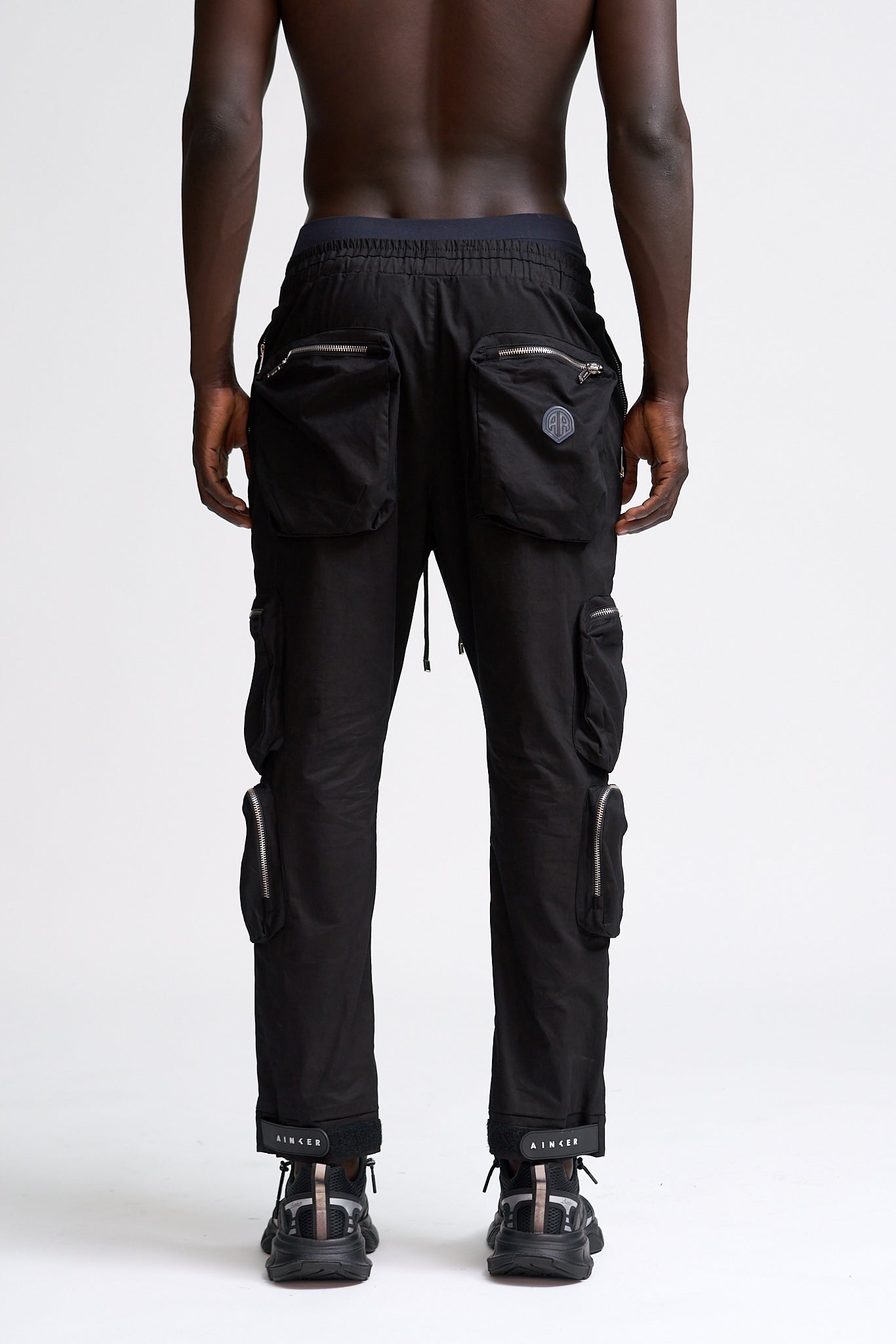 Black Cargo Cotton Jogger