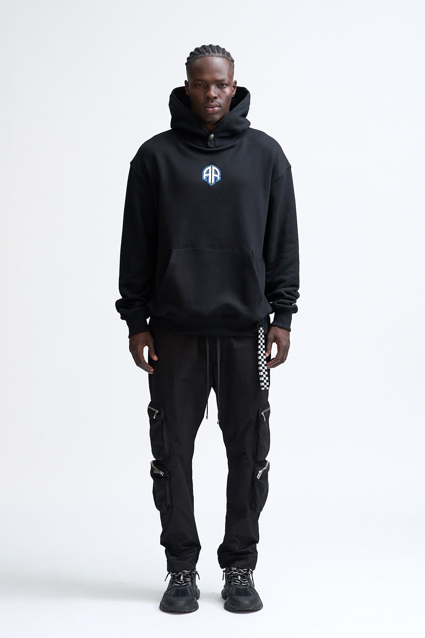 Black Cargo Cotton Jogger