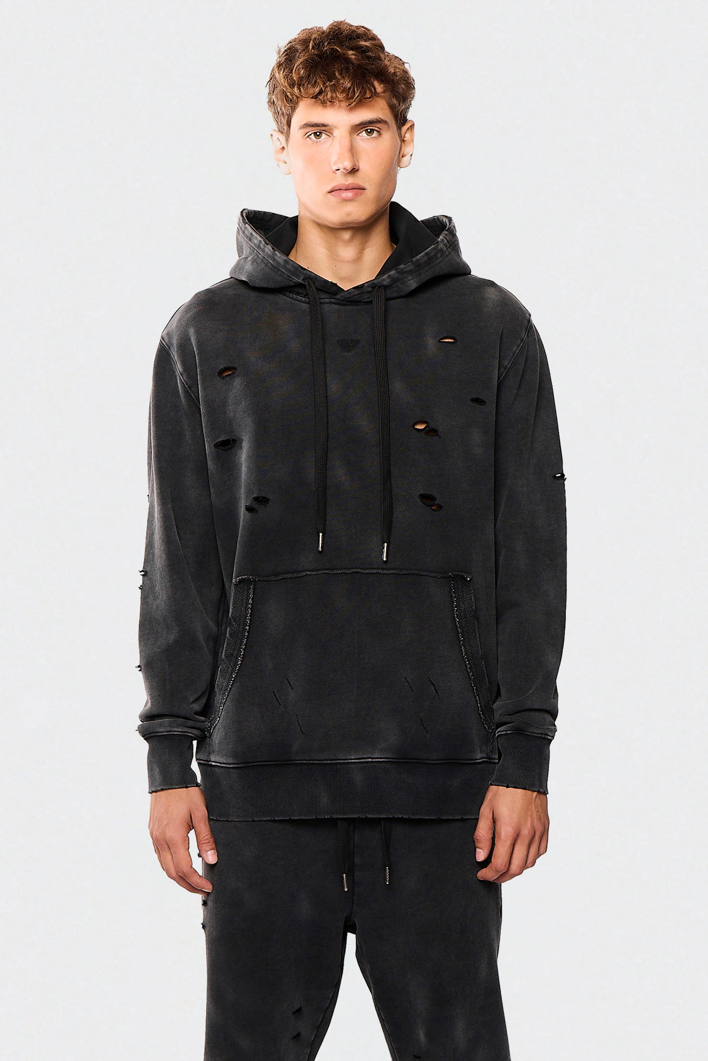 Black Wash Bee 656 Hoodie