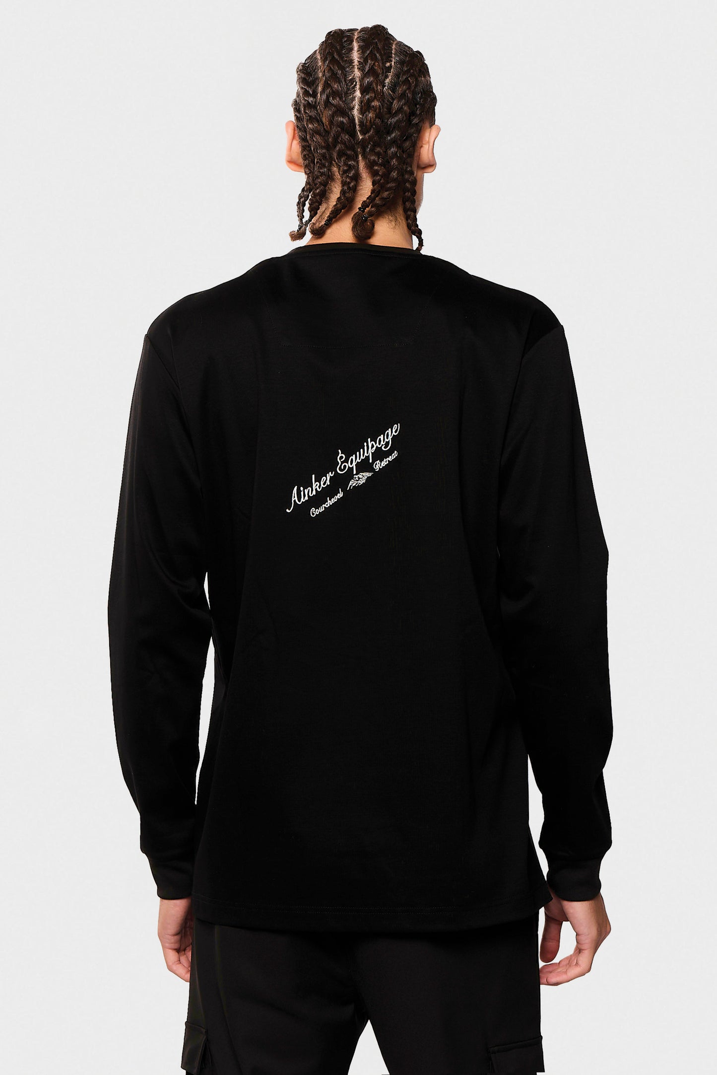 Mercerized 535 Long Black T-Shirt