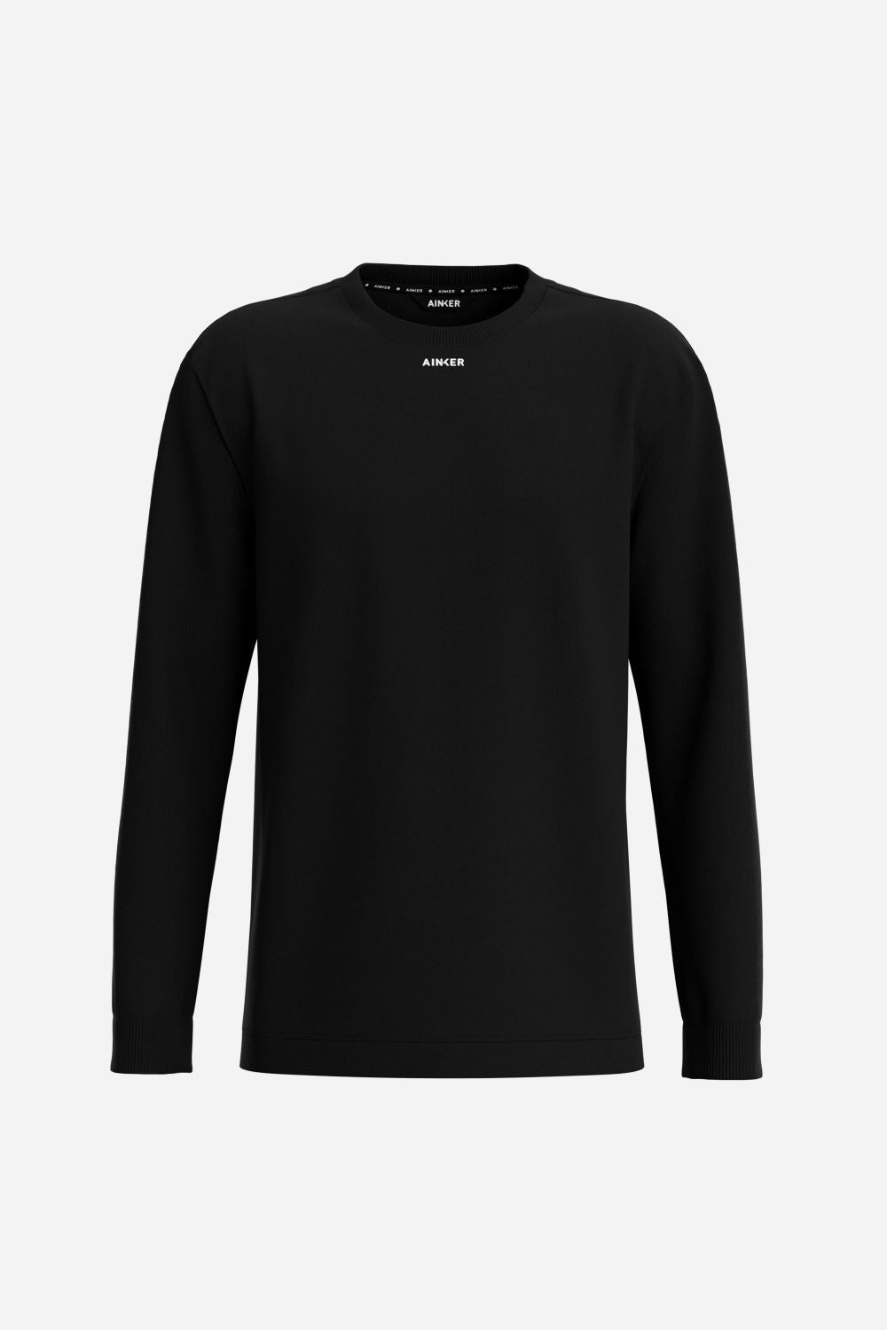 AINKER BLACK LONG T-SHIRT