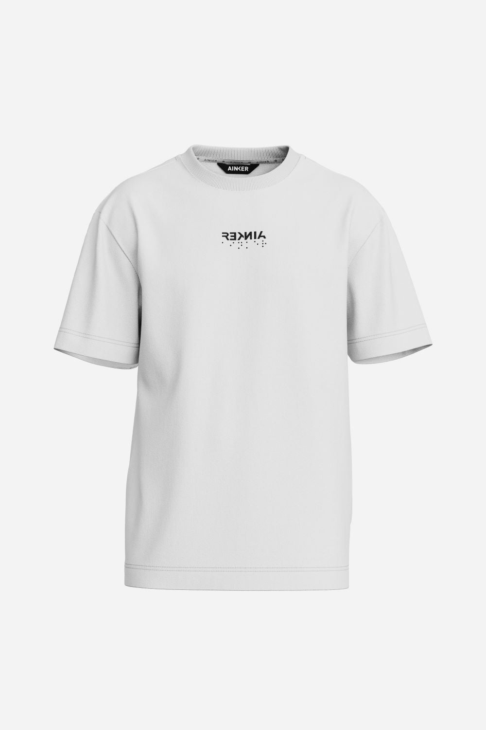 AINKER BRAILLE WHITE T-Shirt