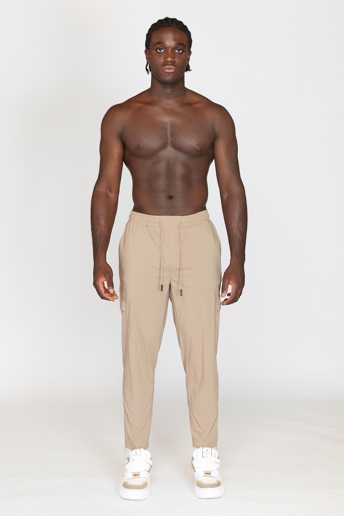 MOCHA STRAIGHT ZIPPER PANTS