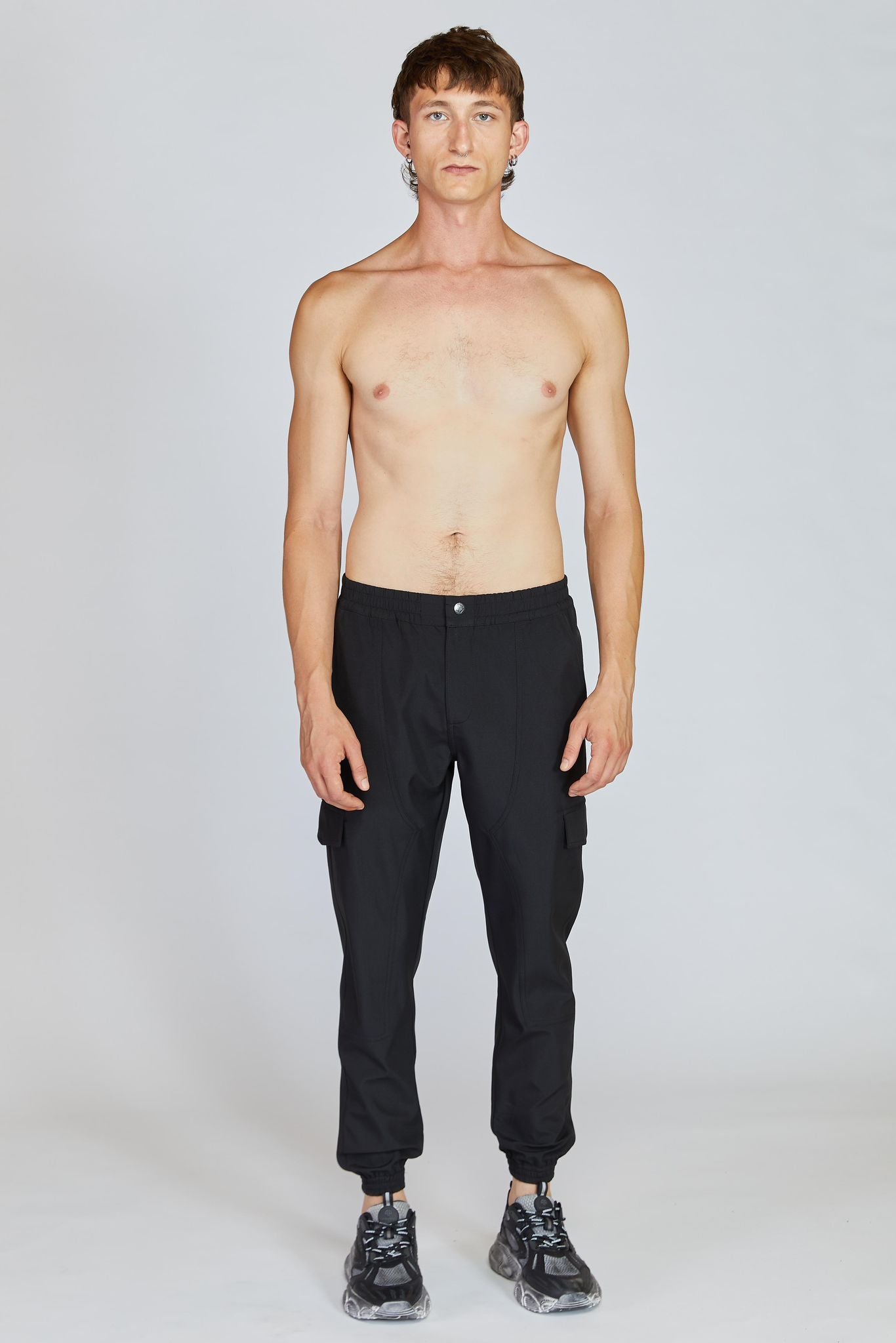 BLACK CARGO PANTS