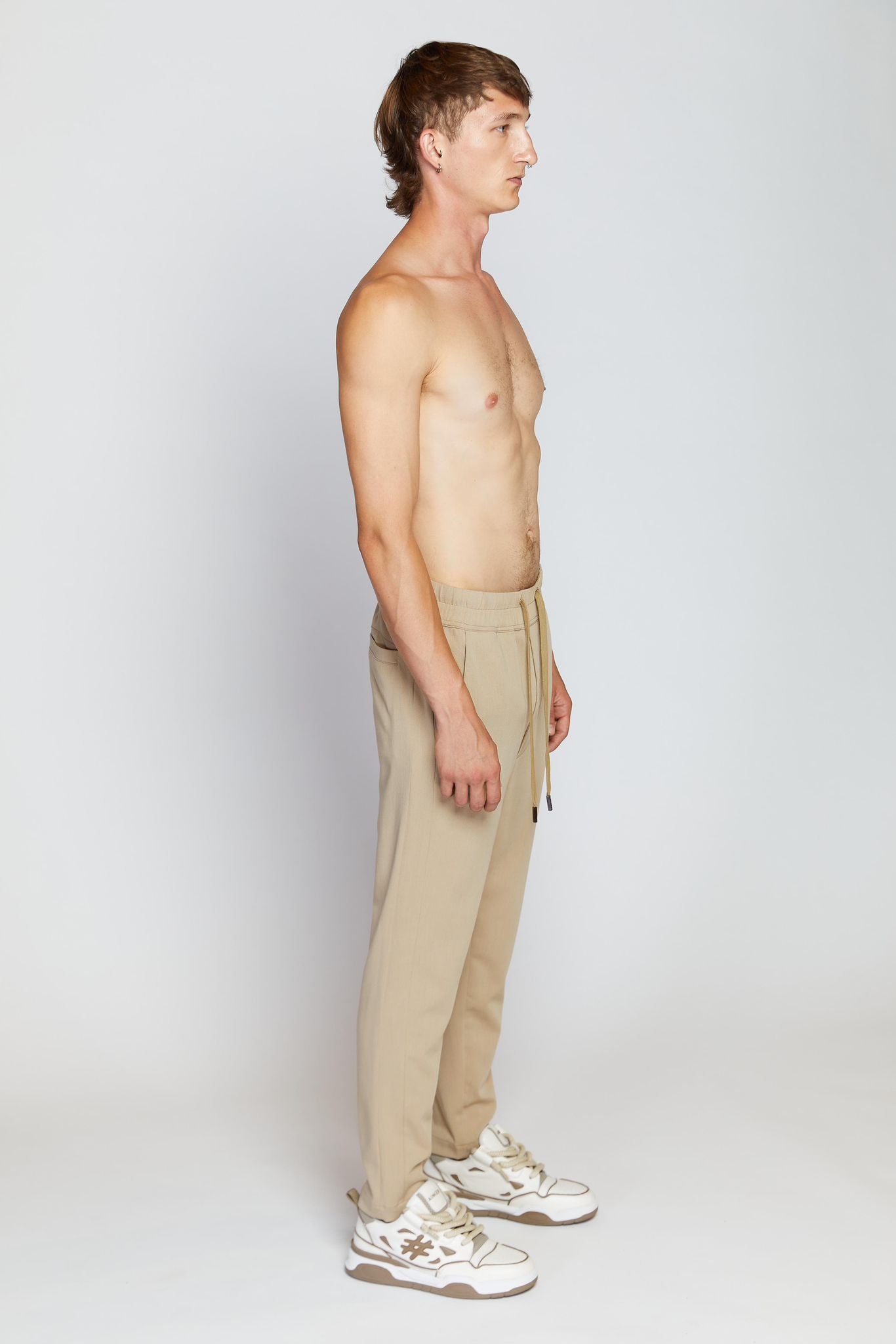 MOCHA STRAIGHT COTTON PANTS