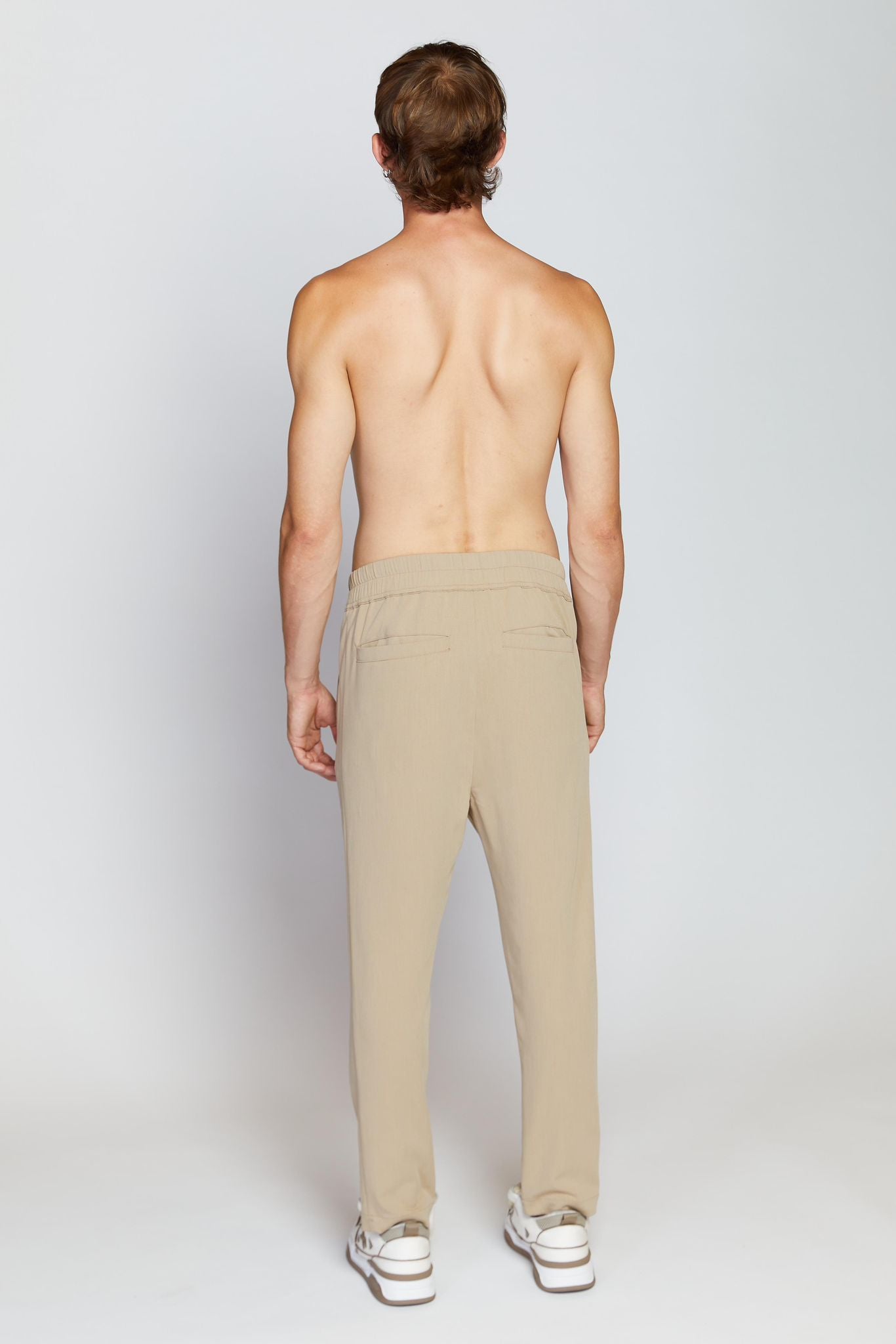 MOCHA STRAIGHT COTTON PANTS