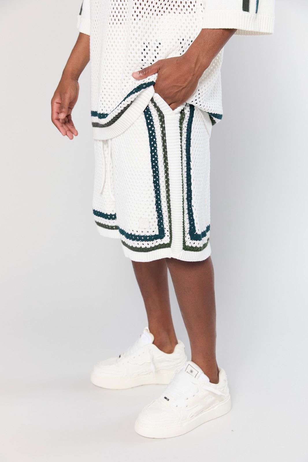 White Mesh 804 Short Pant