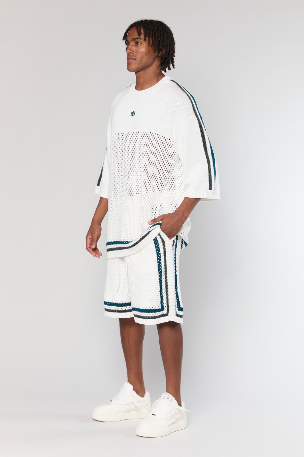 White Mesh 804 Short Pant