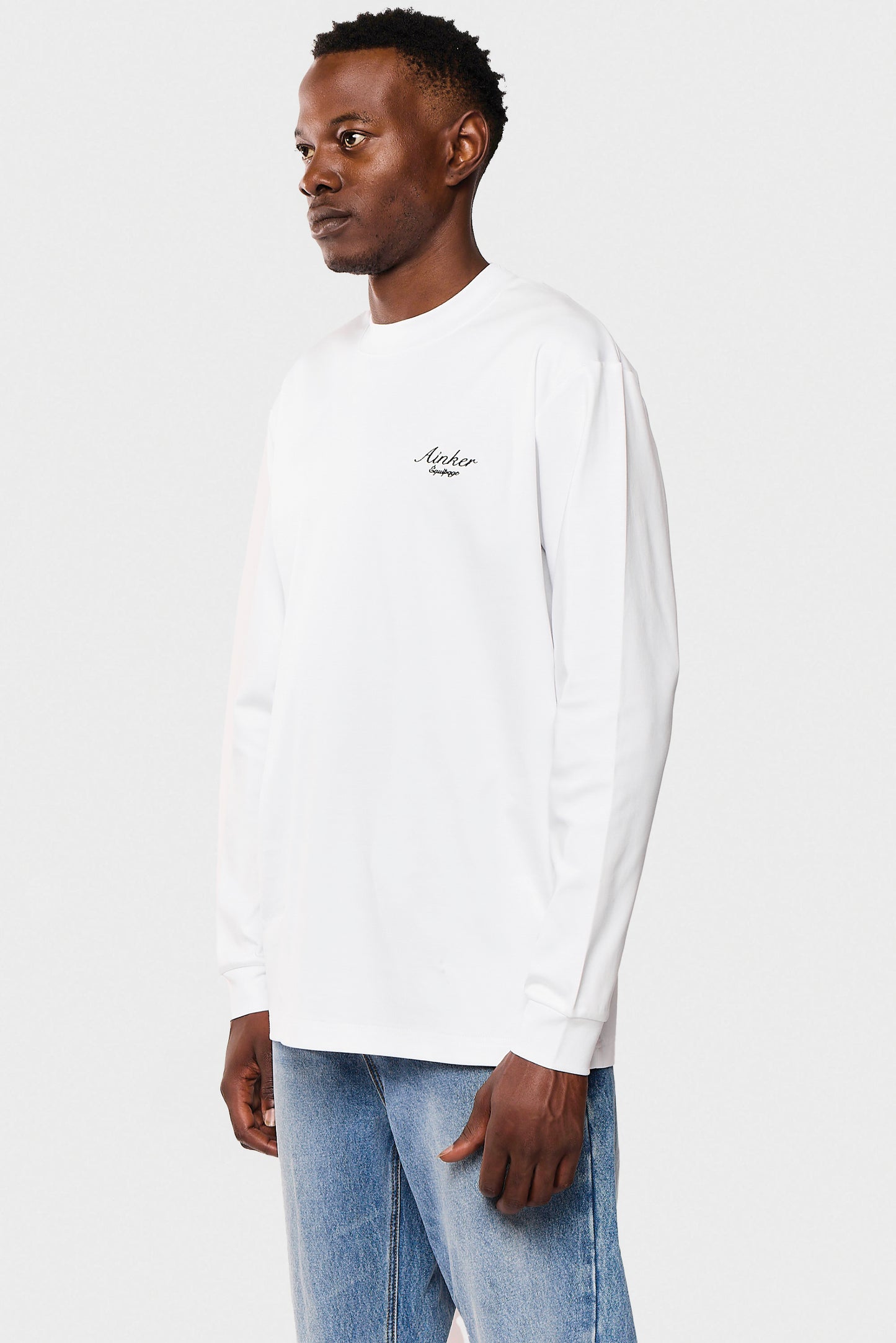 Mercerized 536 Long White T-Shirt