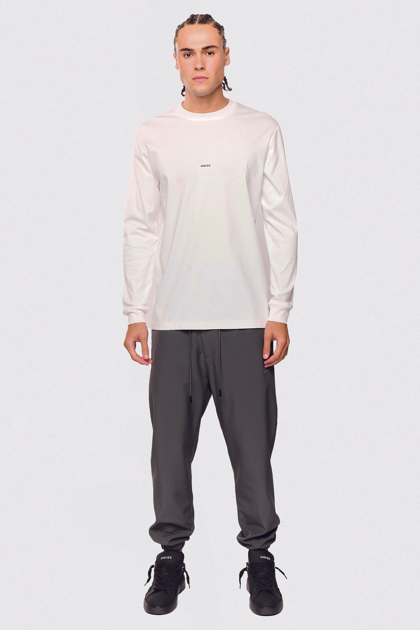 Mercerized 534 Long White T-Shirt