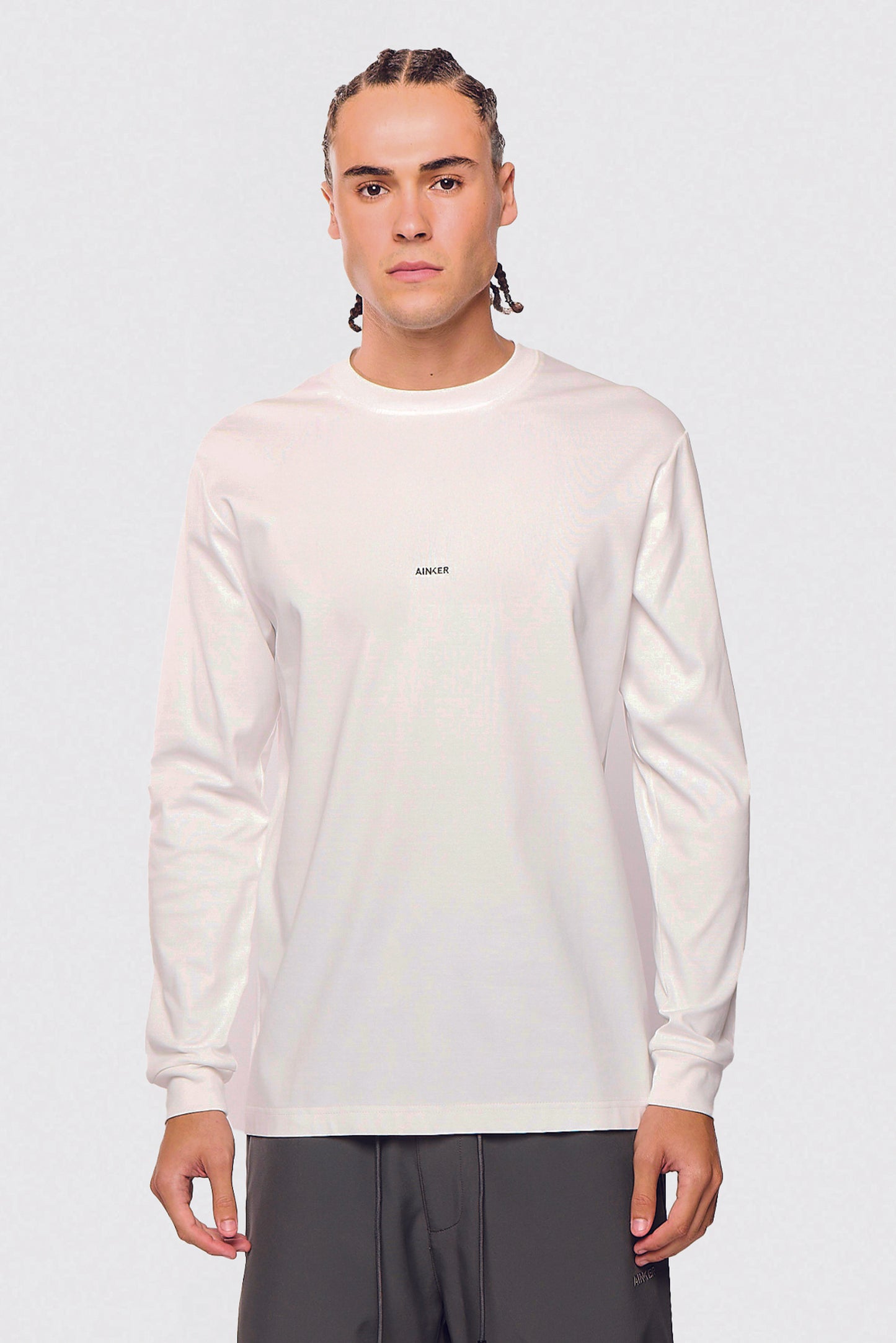 Mercerized 534 Long White T-Shirt