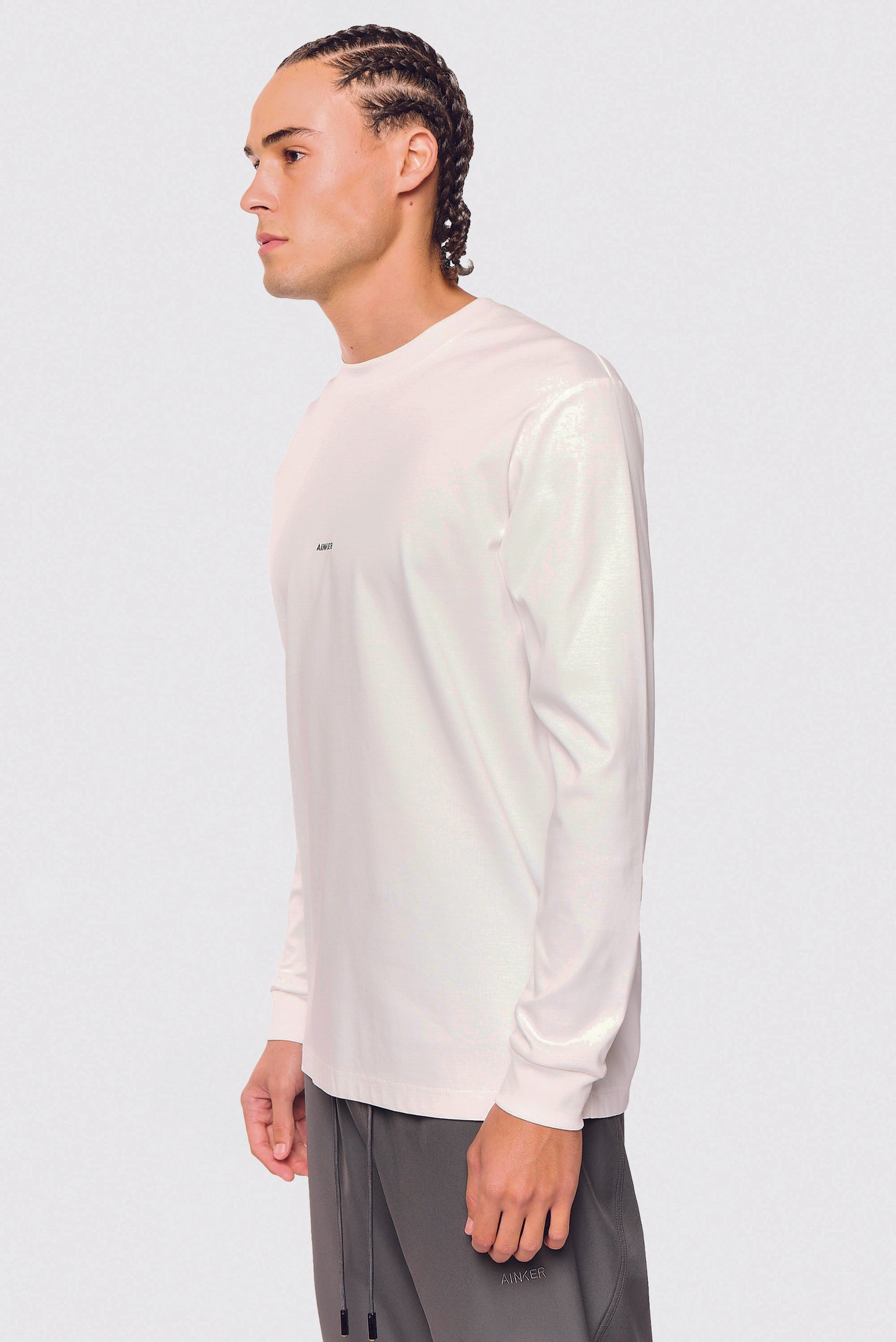 Mercerized 534 Long White T-Shirt