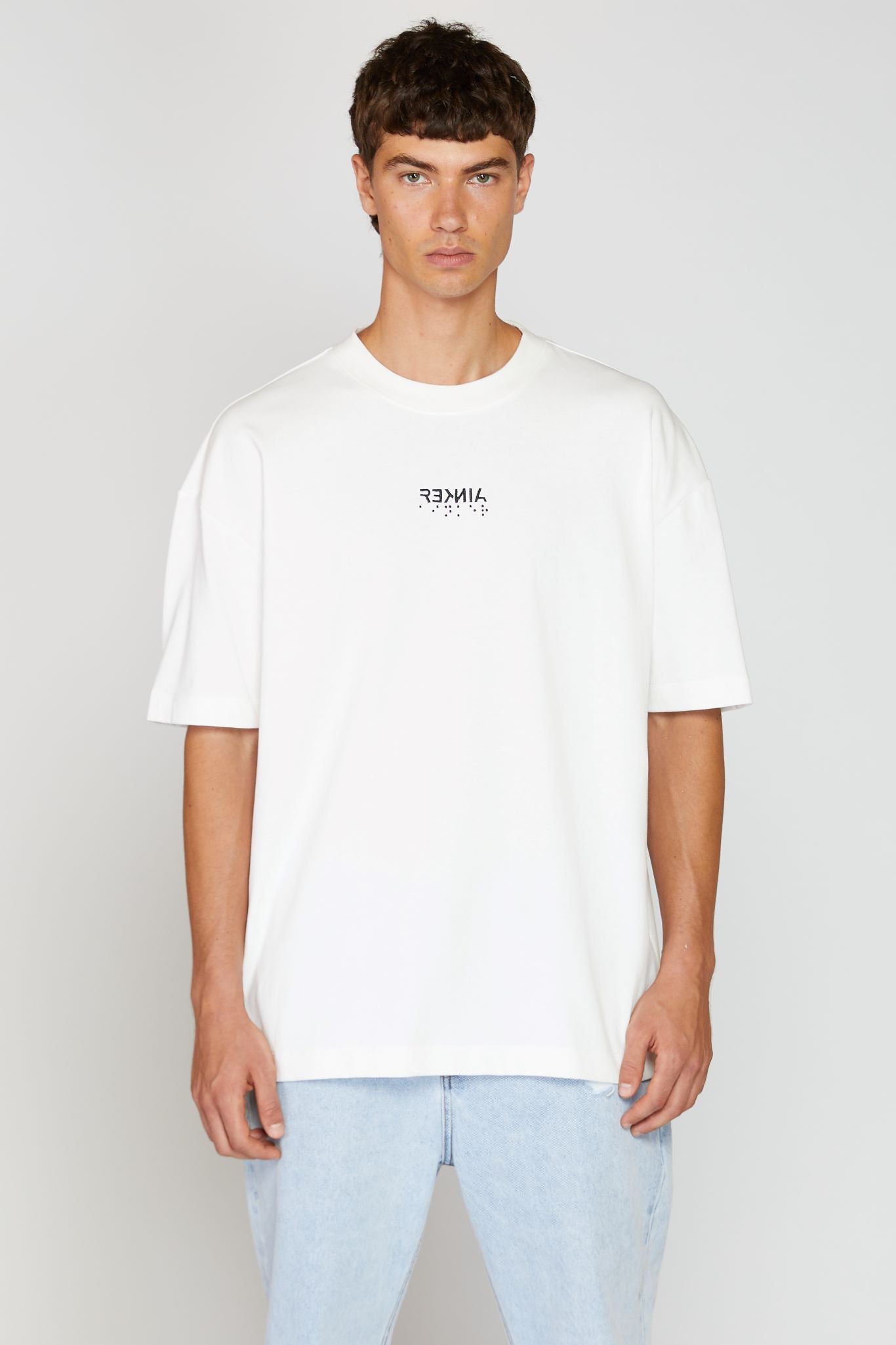 AINKER BRAILLE WHITE T-Shirt