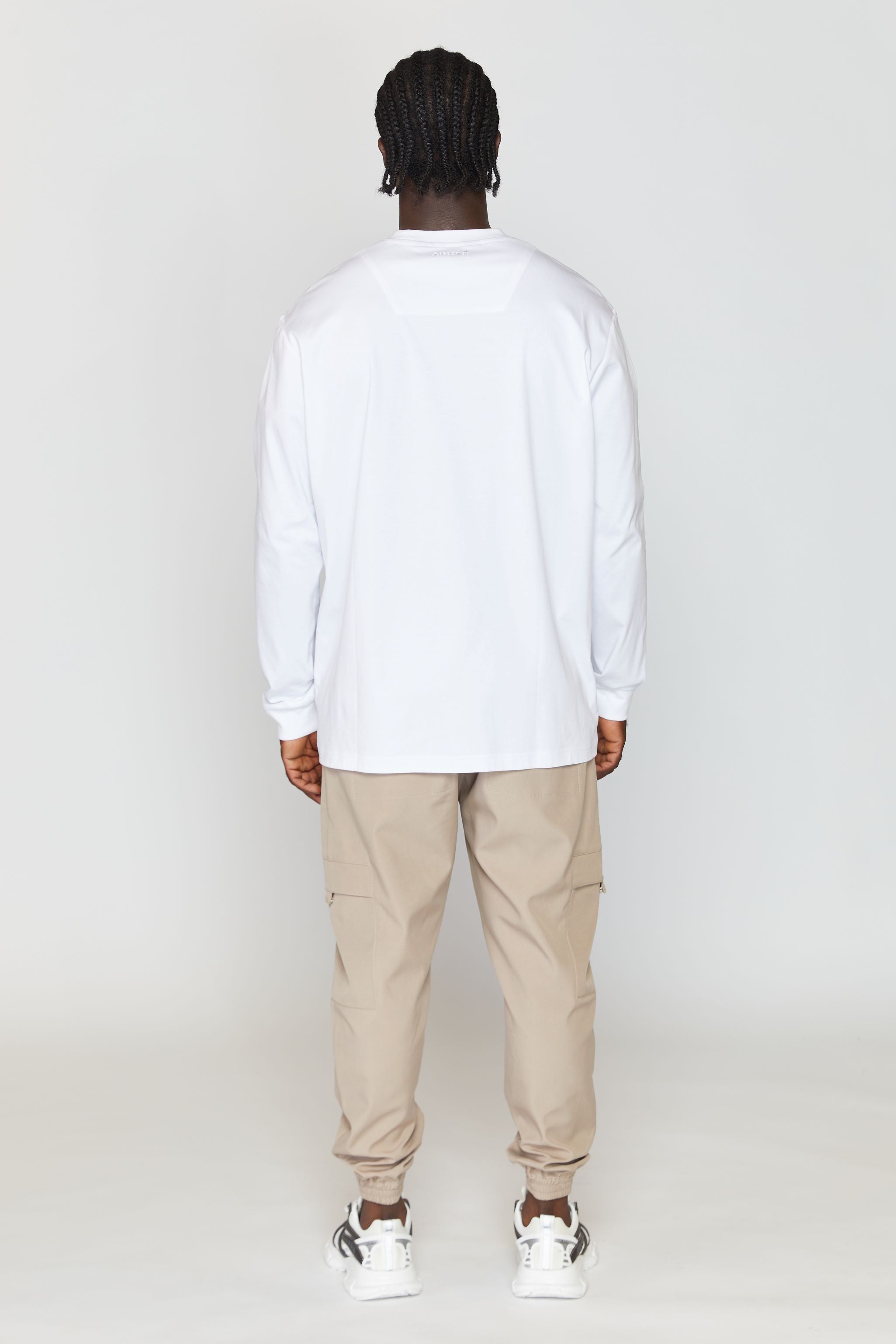 AINKER 005 WHITE LONG T-SHIRT