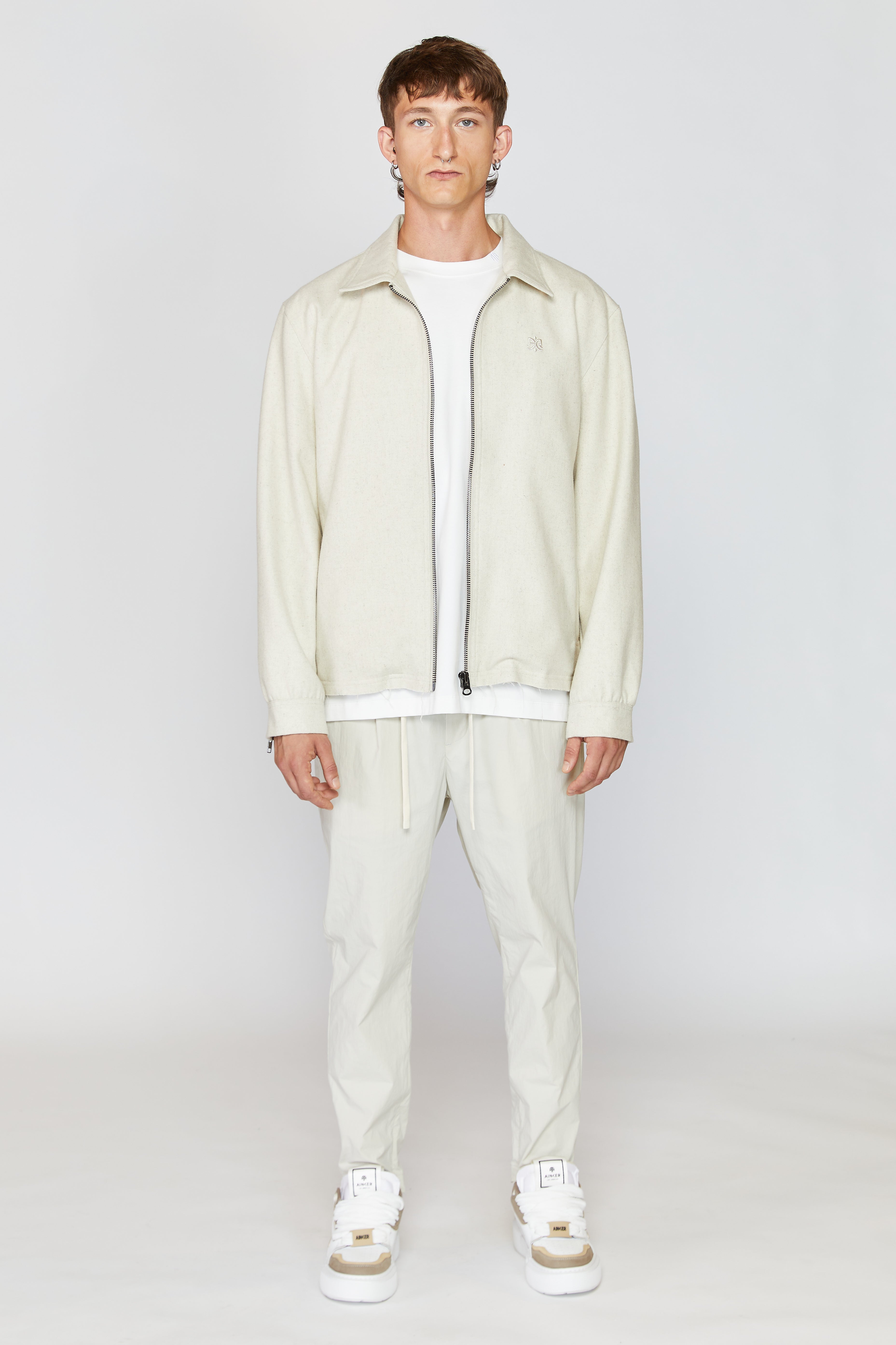 AINKER OFF-WHITE TWILL JACKET