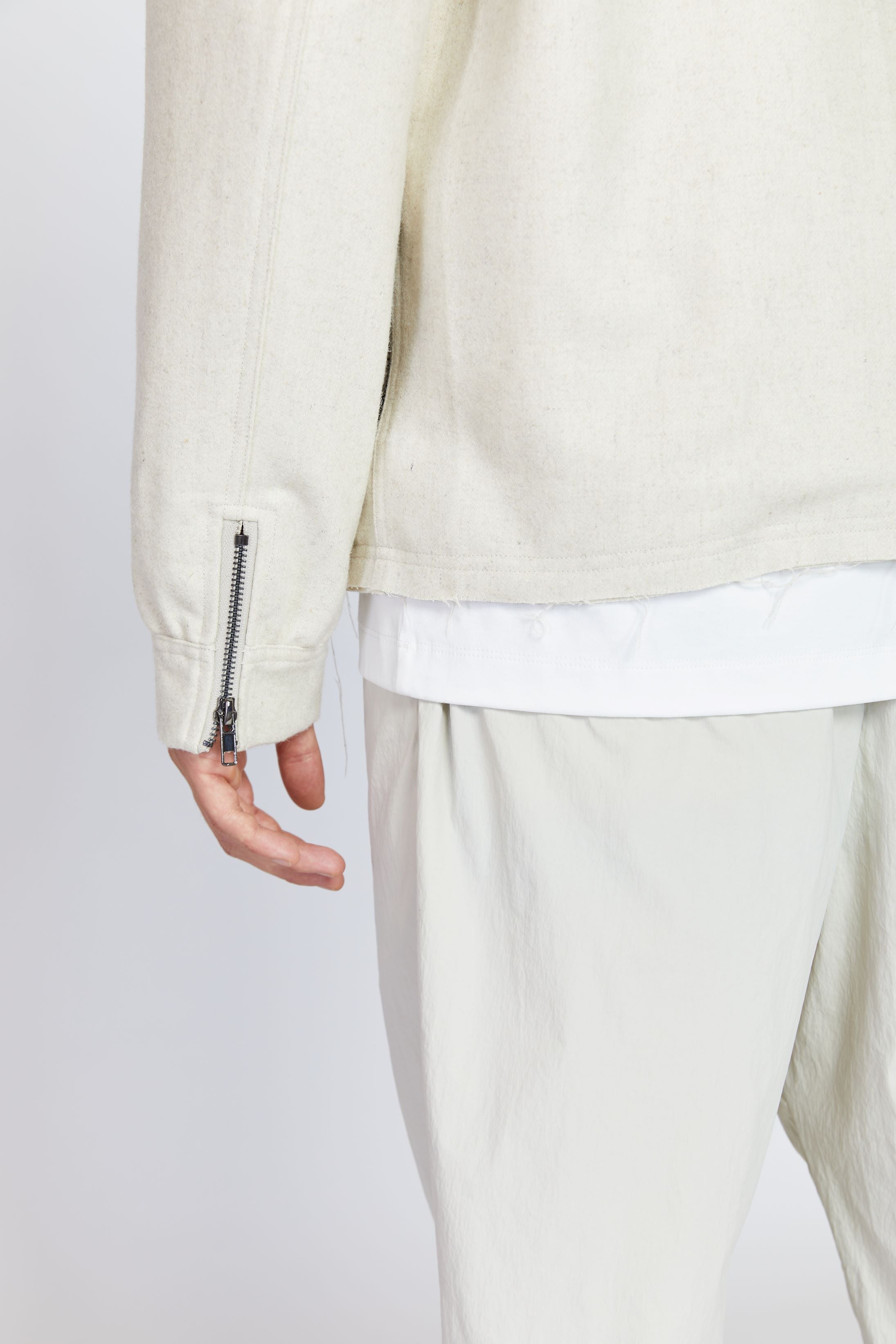 AINKER OFF-WHITE TWILL JACKET