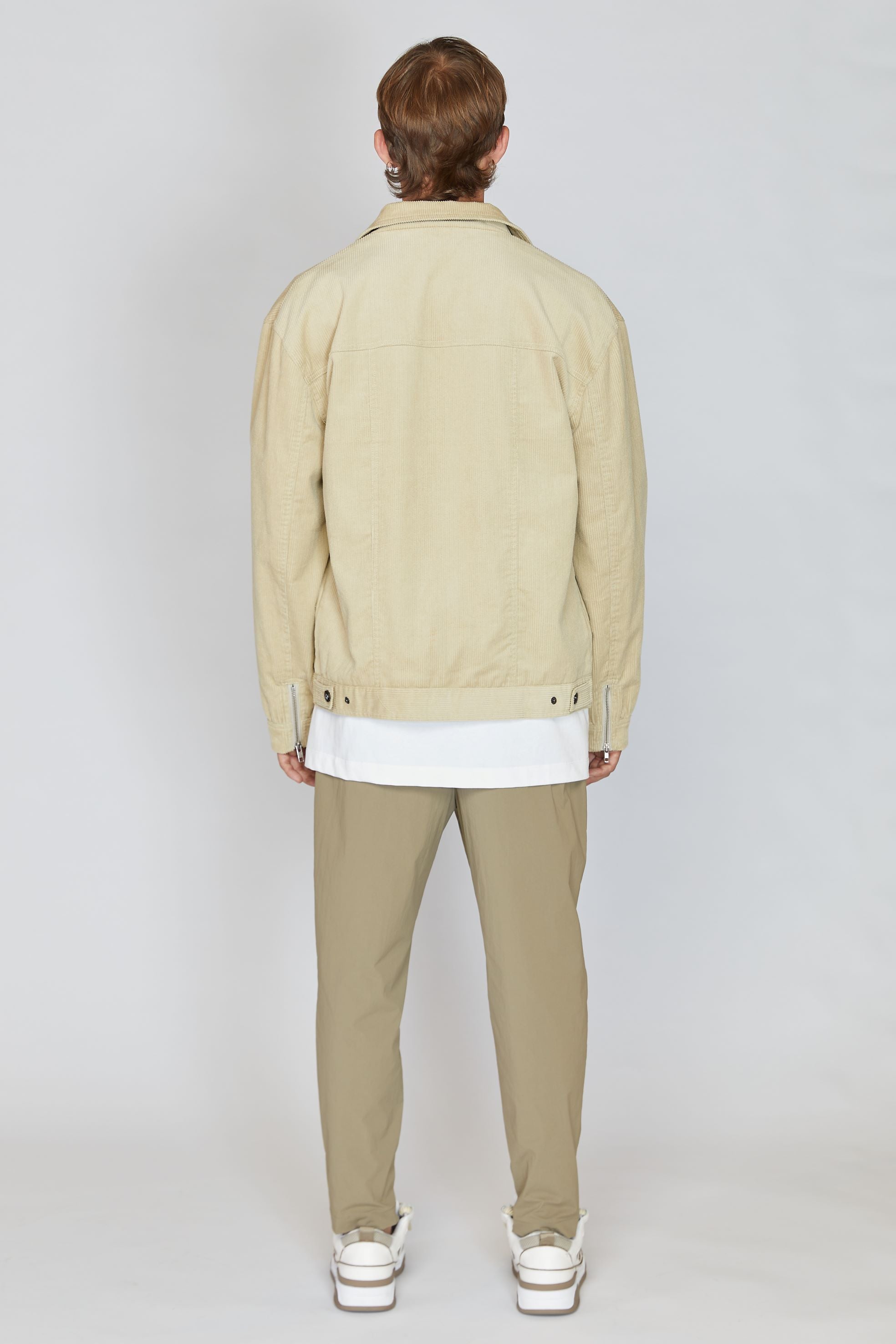 AINKER OFF-WHITE COURDAROY JACKET