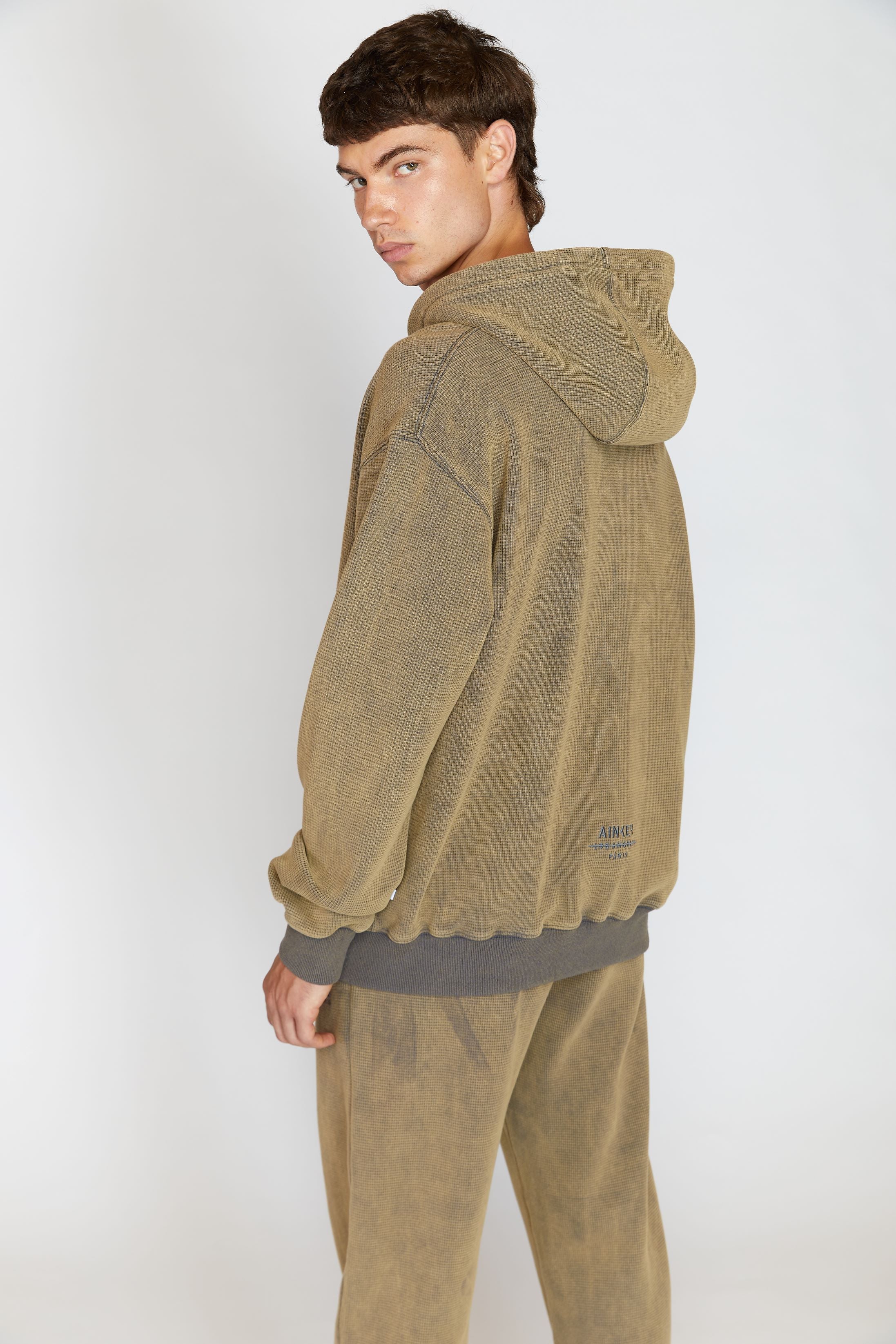 AINKER WASH BROWN HOODIE