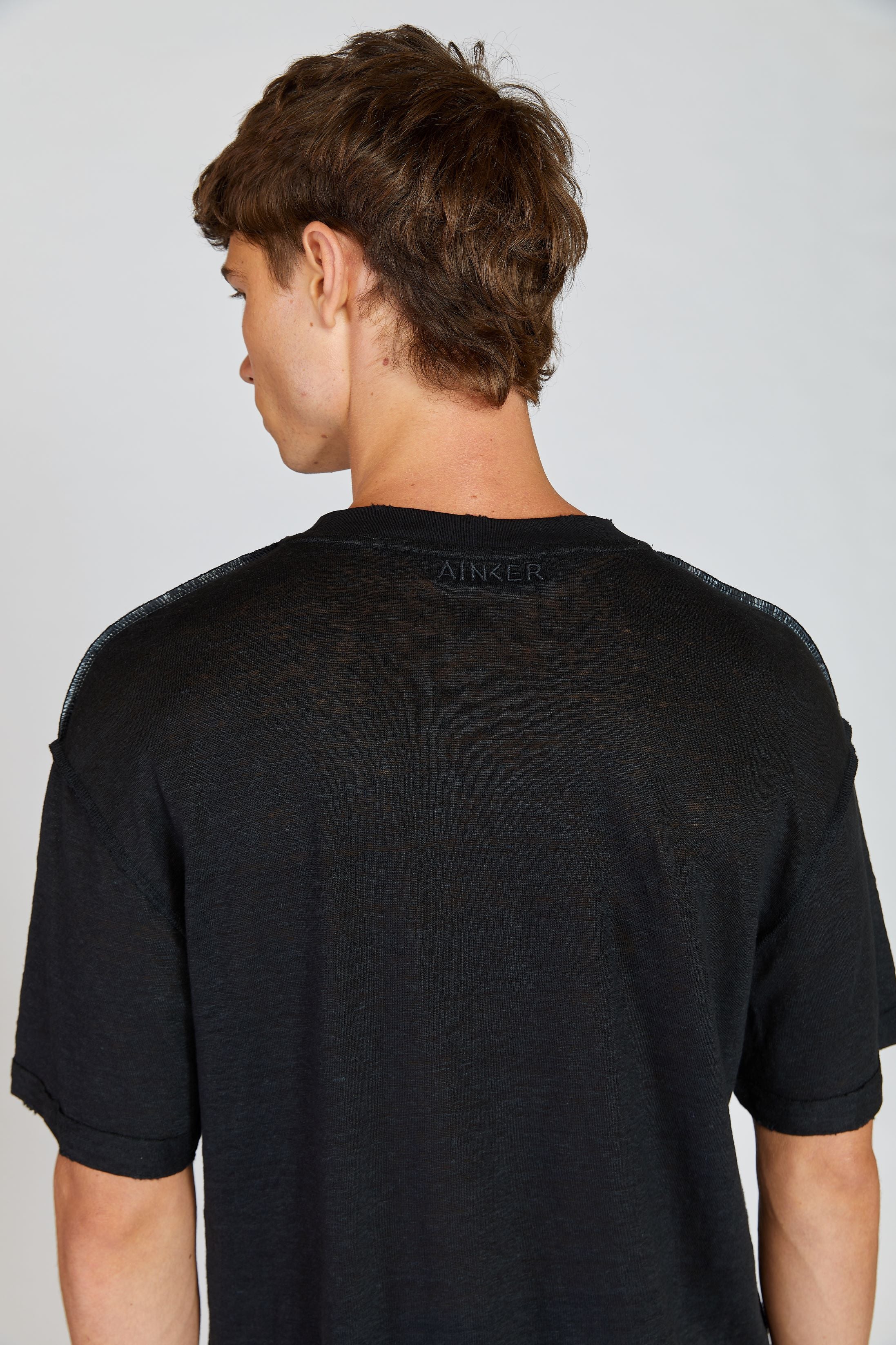 Black Linen T-SHIRT