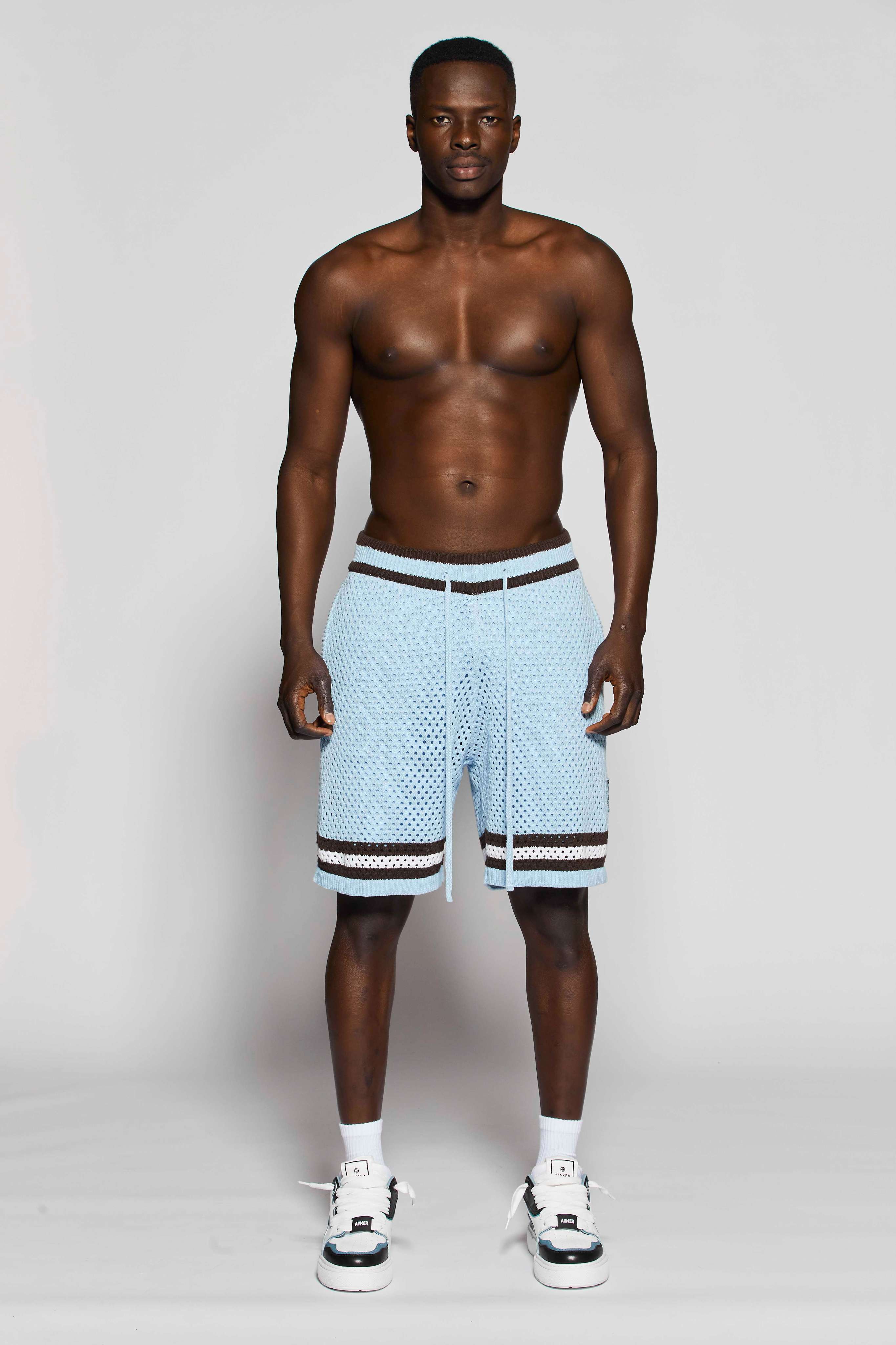 Blue Mesh Short Pant