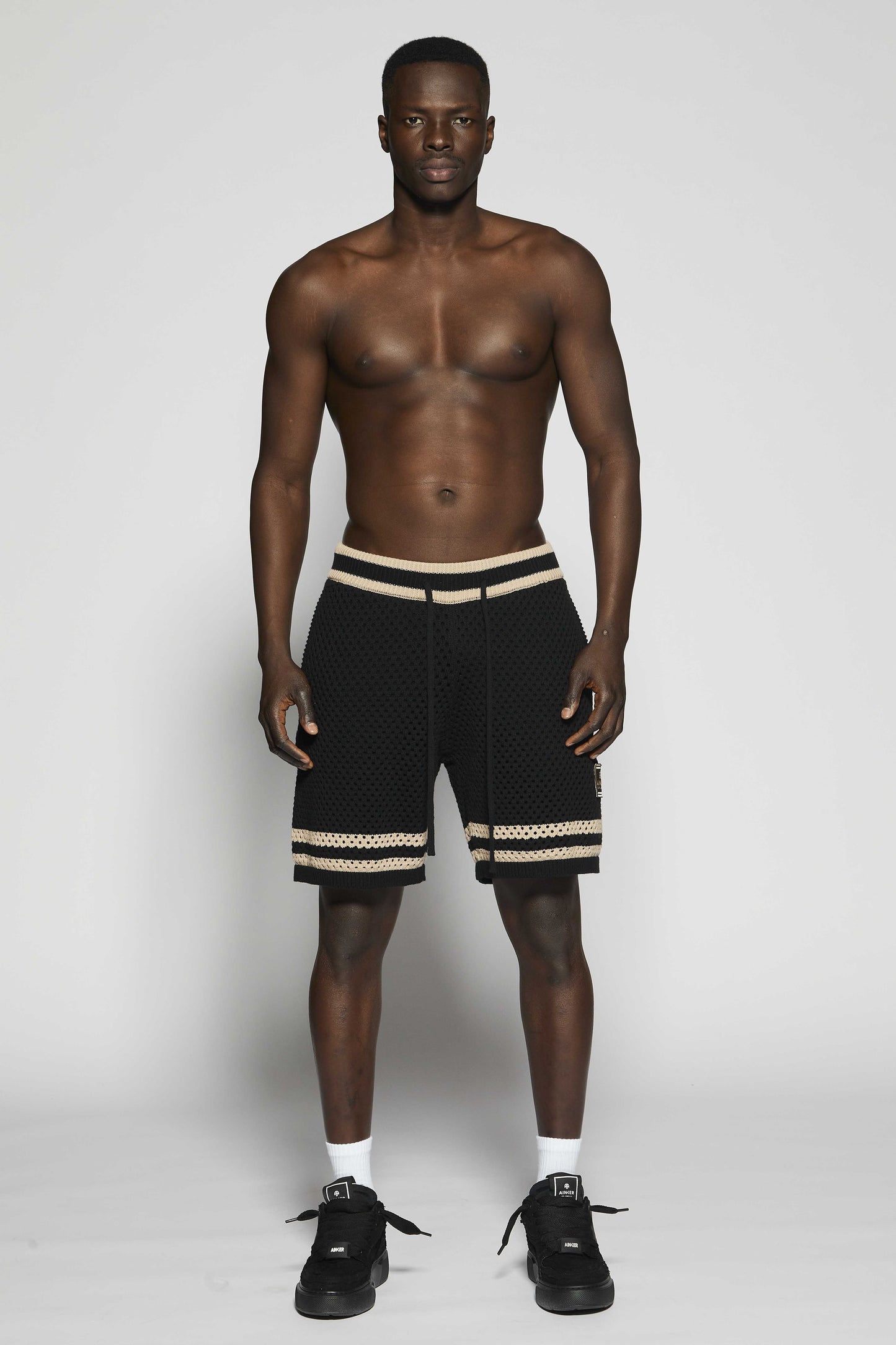 Black Mesh Short Pant